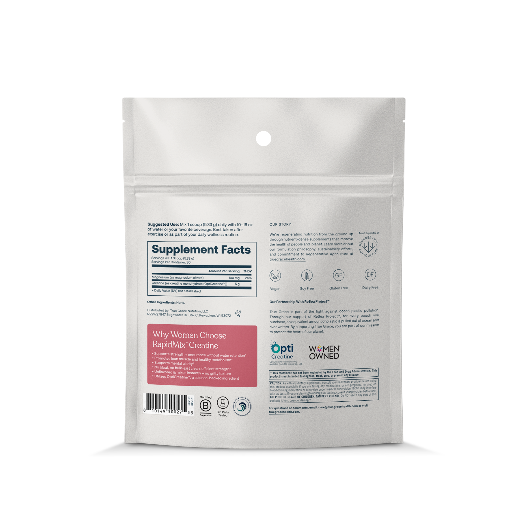 Fuel her RapidMix Creatine + Magnesium Supplement Powder