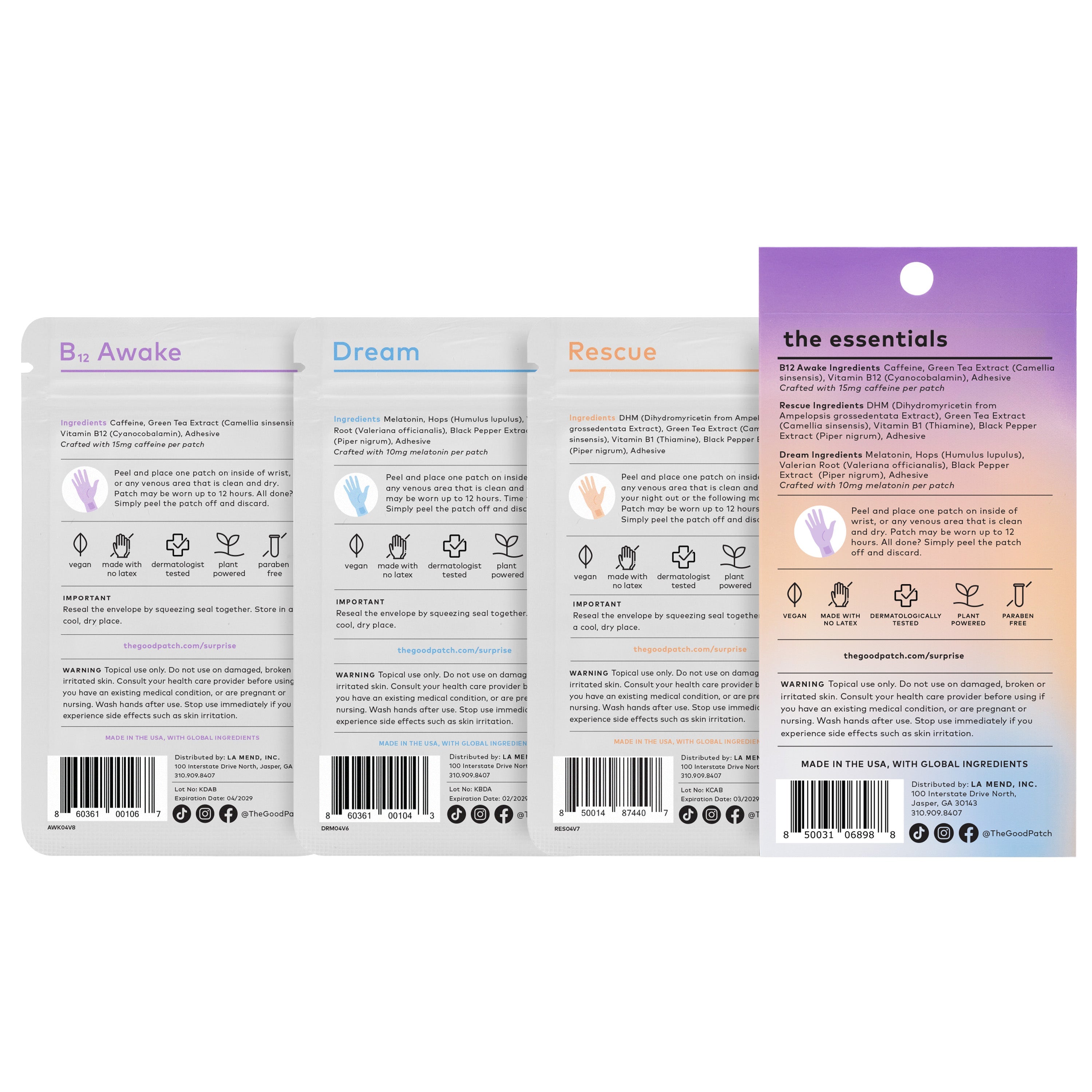 Wearable Wellness Patches - The Essentials Set
