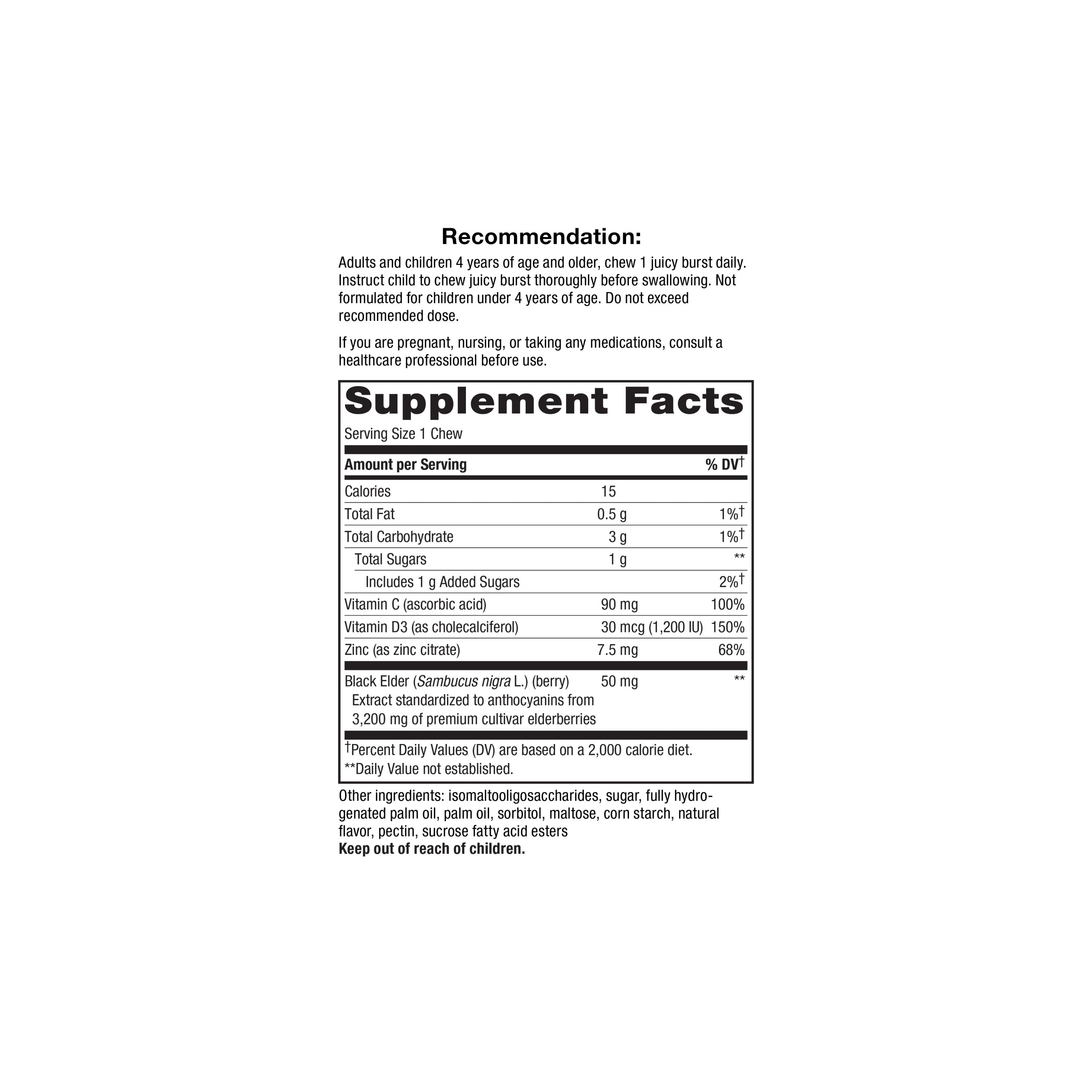 Sambucus Ultra Immune Juicy Burst