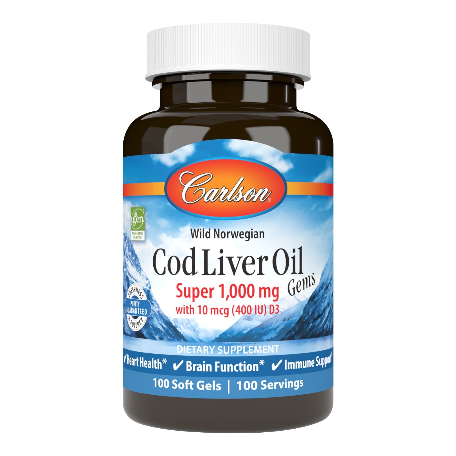 Cod Liver Oil Gems - 1,000 mg