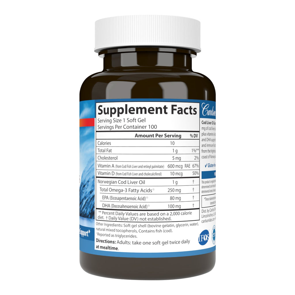 Cod Liver Oil Gems - 1,000 mg