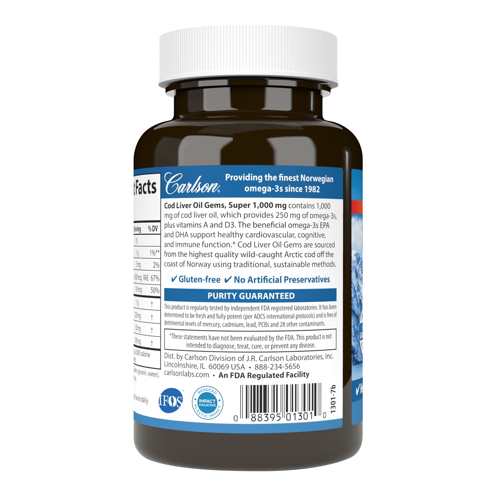 Cod Liver Oil Gems - 1,000 mg