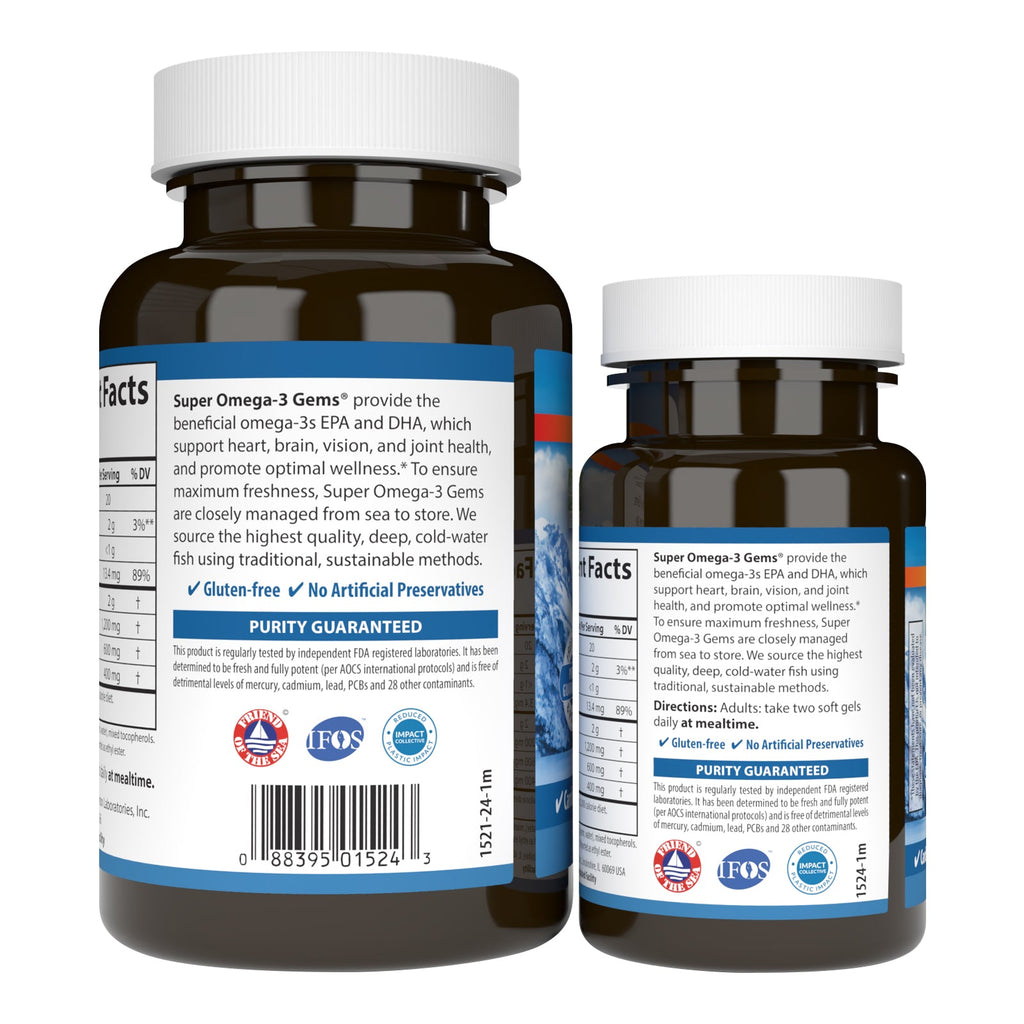 Super Omegs 3 Gems - 1,200 mg Omega-3s