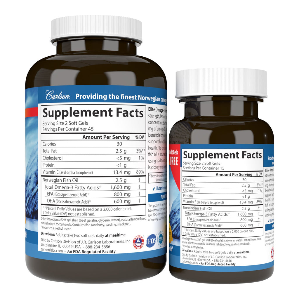 Elite Omega 3 Gems - 1,600 mg Omega-3s