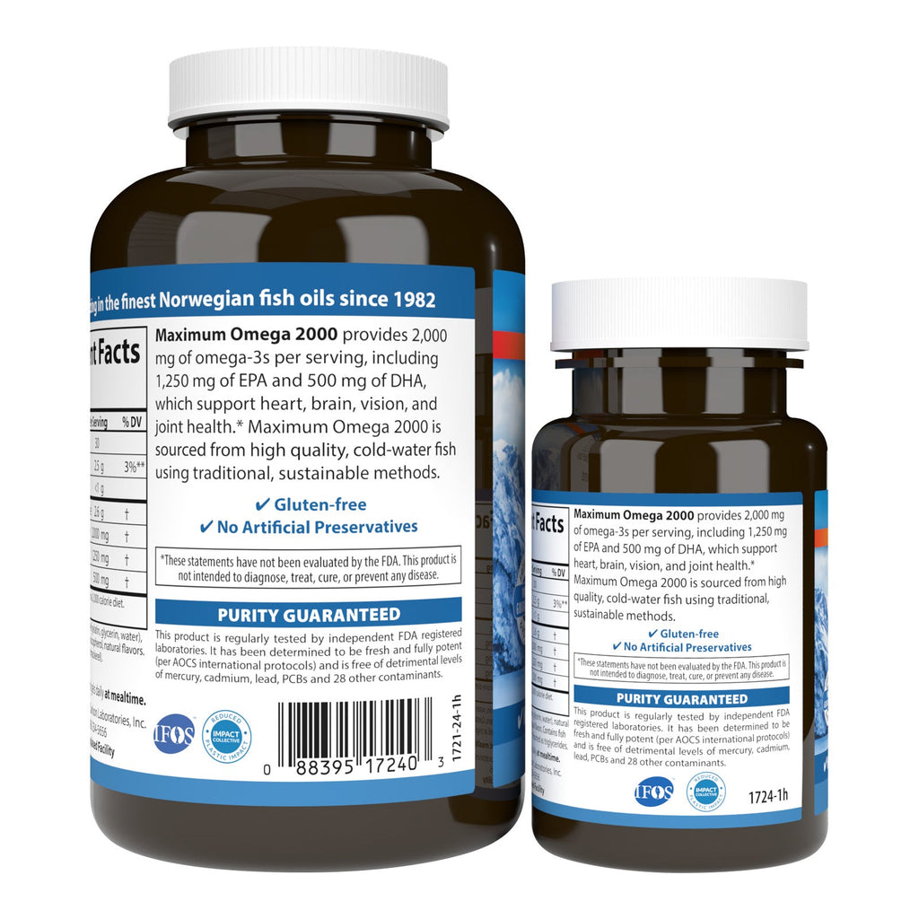 Maximum Omega 2000 - 2,000 mg Omega-3s