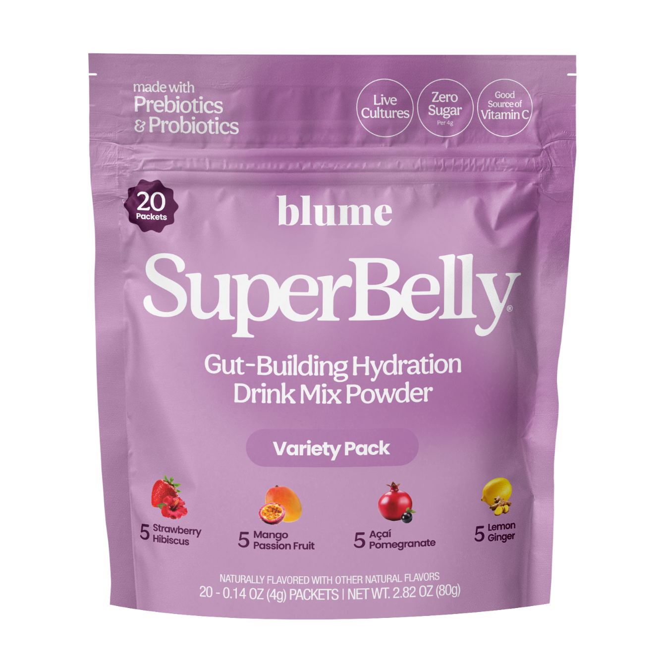 SuperBelly Gut-Building Hydration Drink Mix - Variety Pack