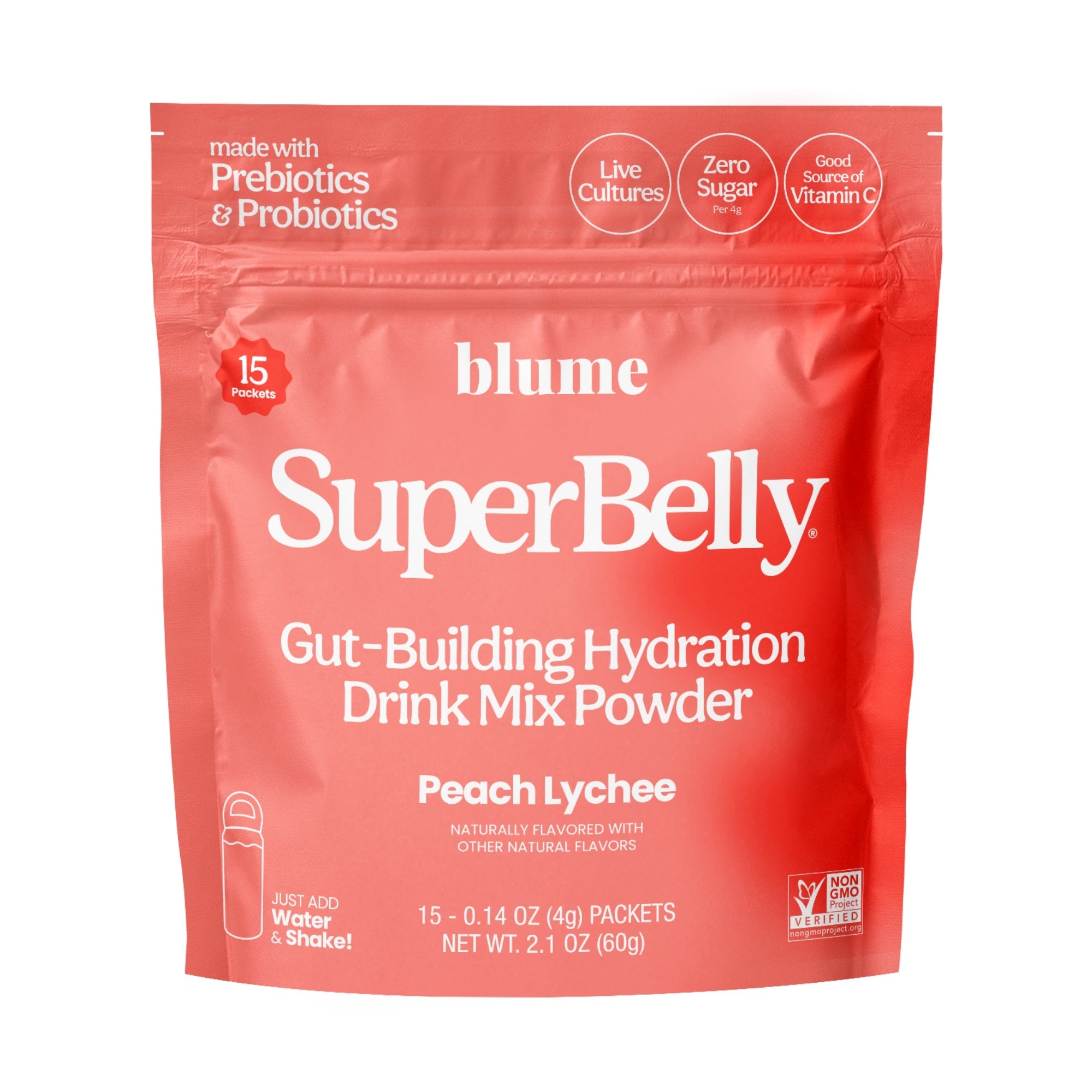 SuperBelly Gut-Building Hydration Drink Mix Powder Packets