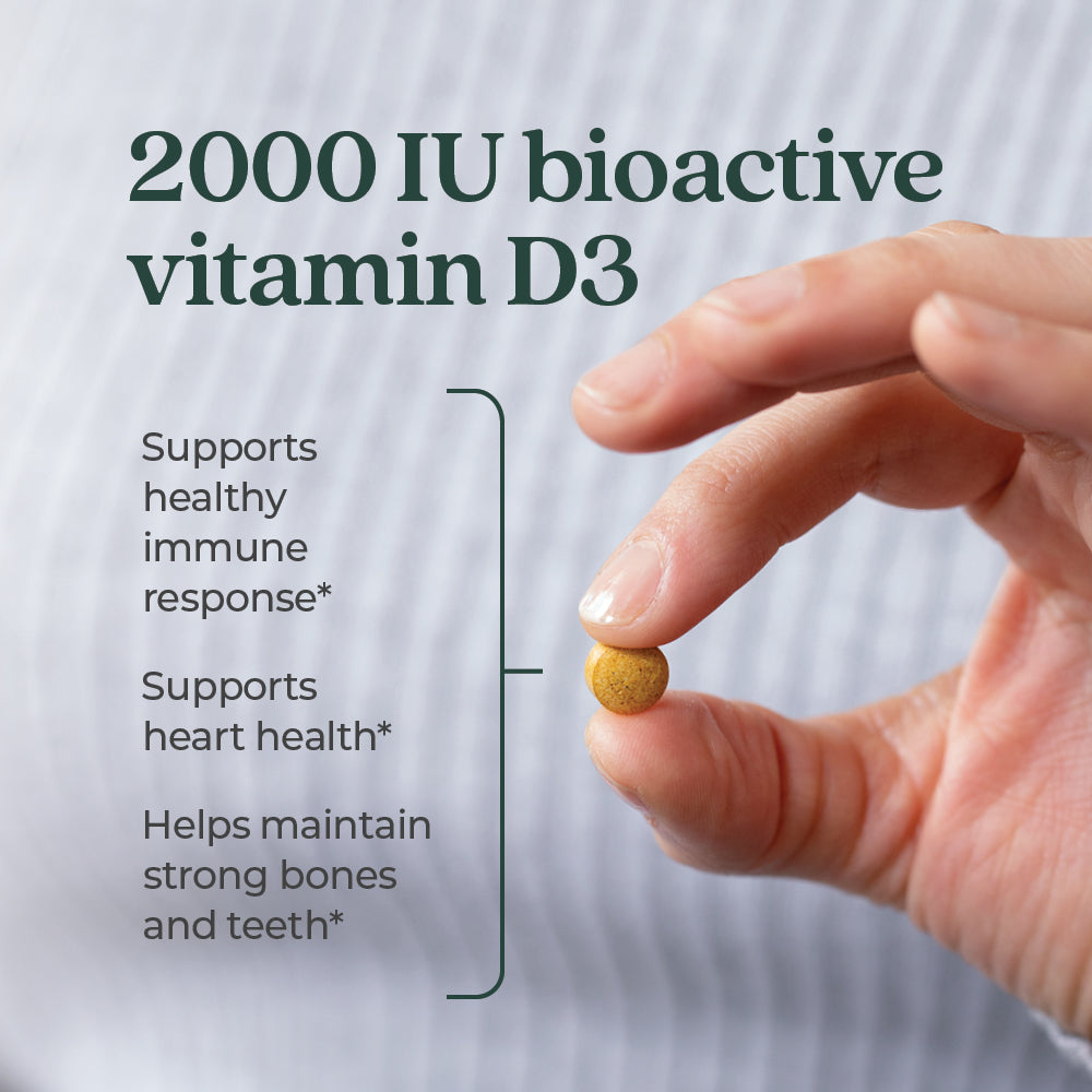 Fermented Vitamin D3, 2,000 IU for Immune, Heart & Bone Support