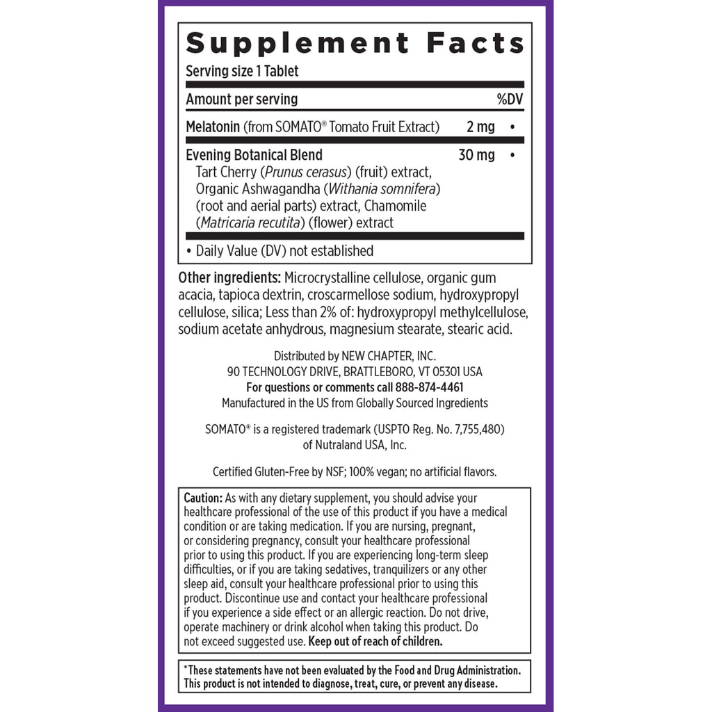 Plant Melatonin + Tart Cherry & Ashwagandha Tablet