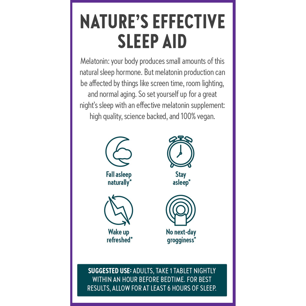 Plant Melatonin + Tart Cherry & Ashwagandha Tablet