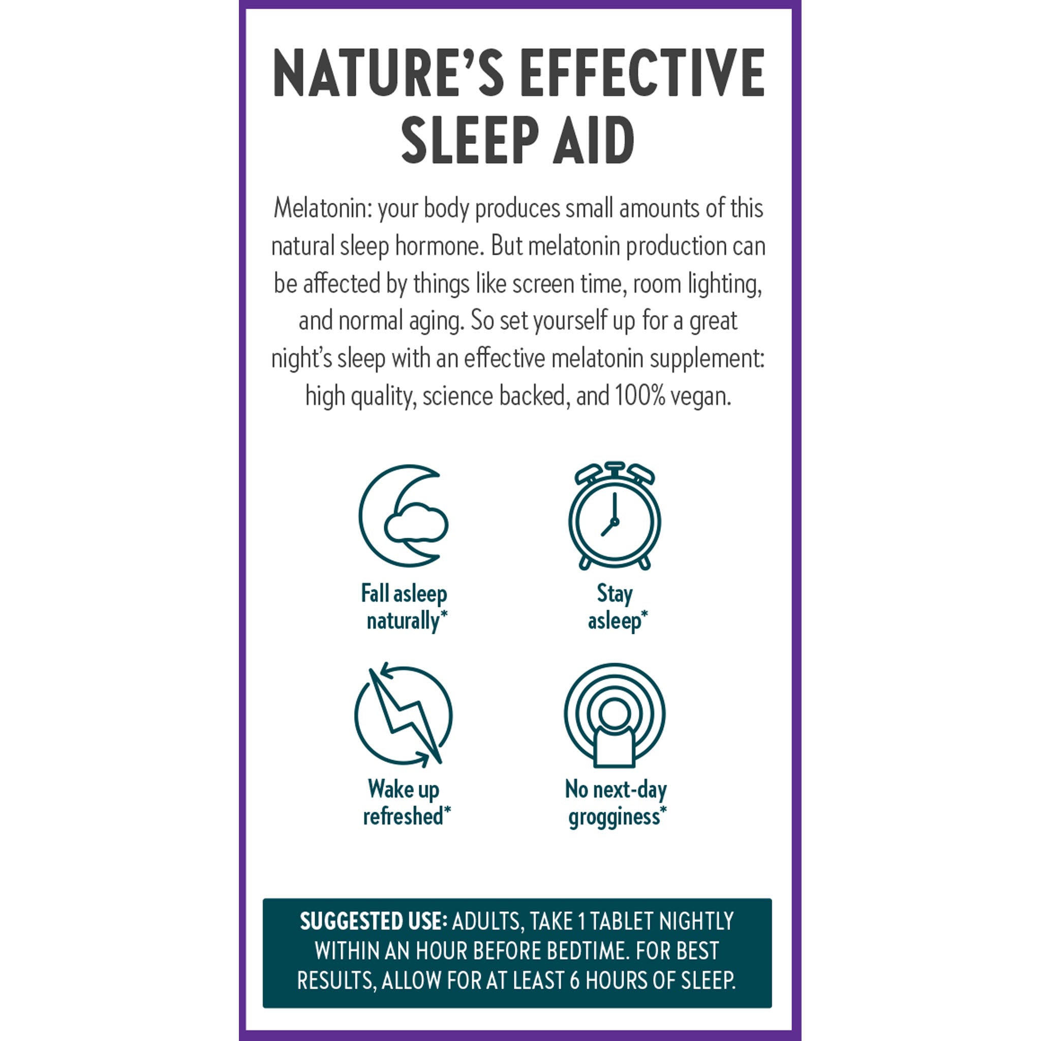Plant Melatonin + Tart Cherry & Ashwagandha Tablet
