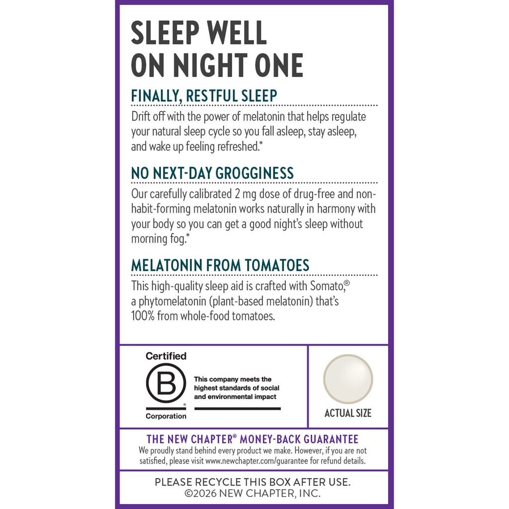 Plant Melatonin + Tart Cherry & Ashwagandha Tablet