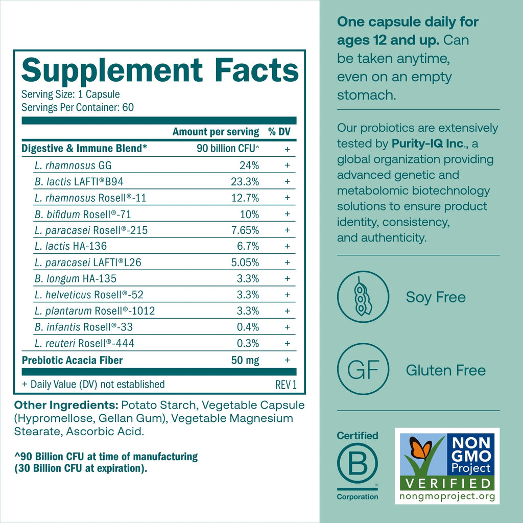 One Daily Probiotic Capsules - For Digestive & Immune Health*