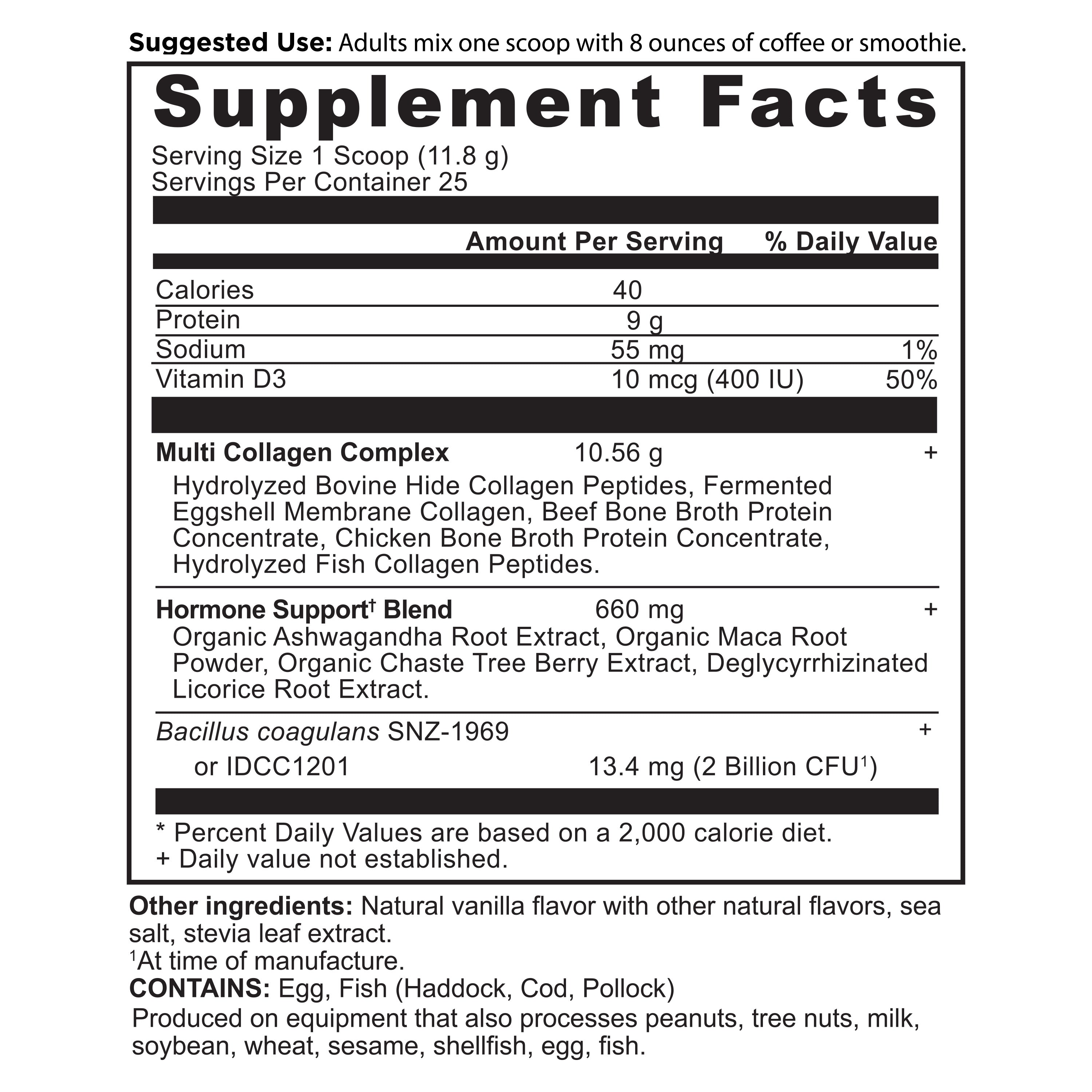 Hormone Balance + Collagen Vanilla Powder