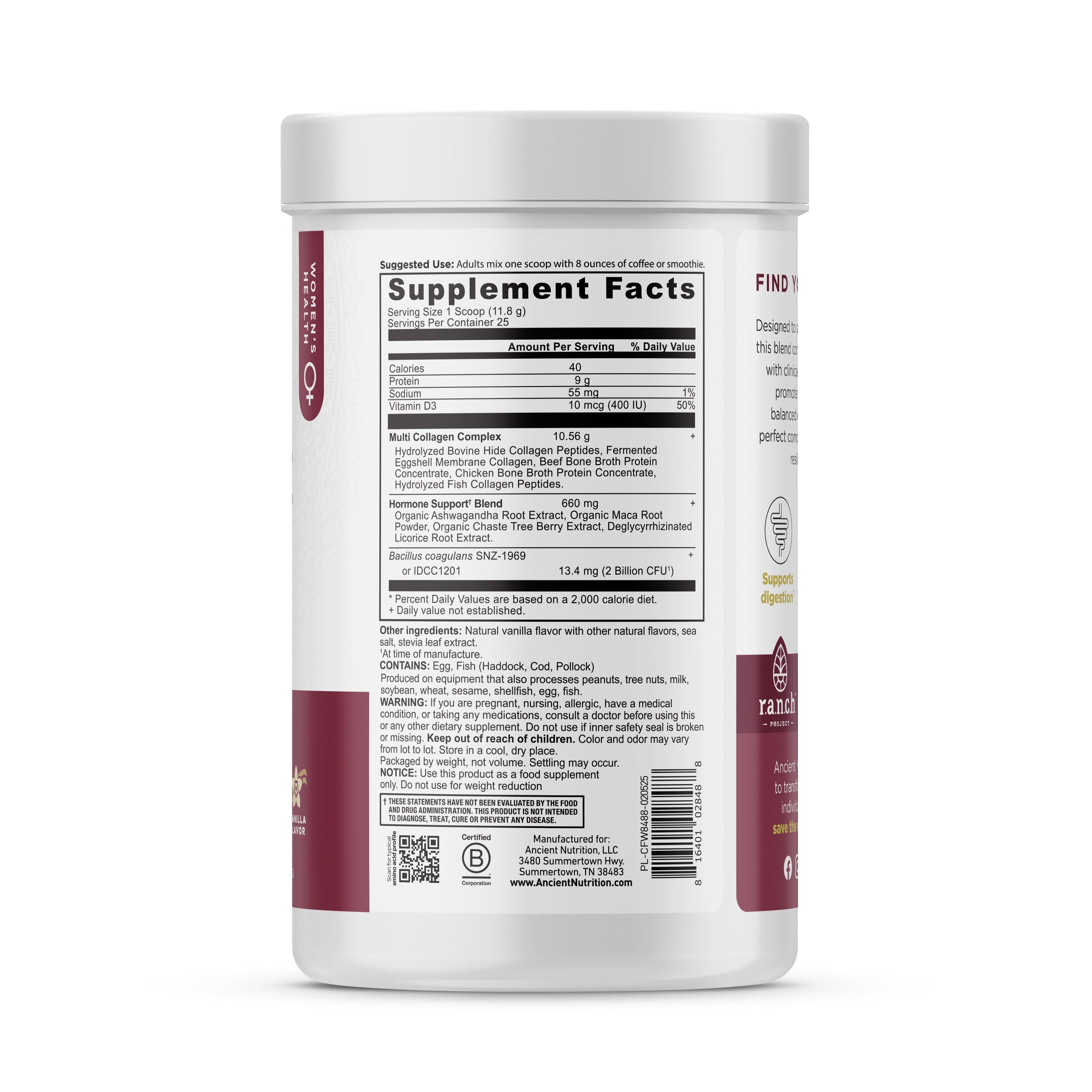 Hormone Balance + Collagen Vanilla Powder