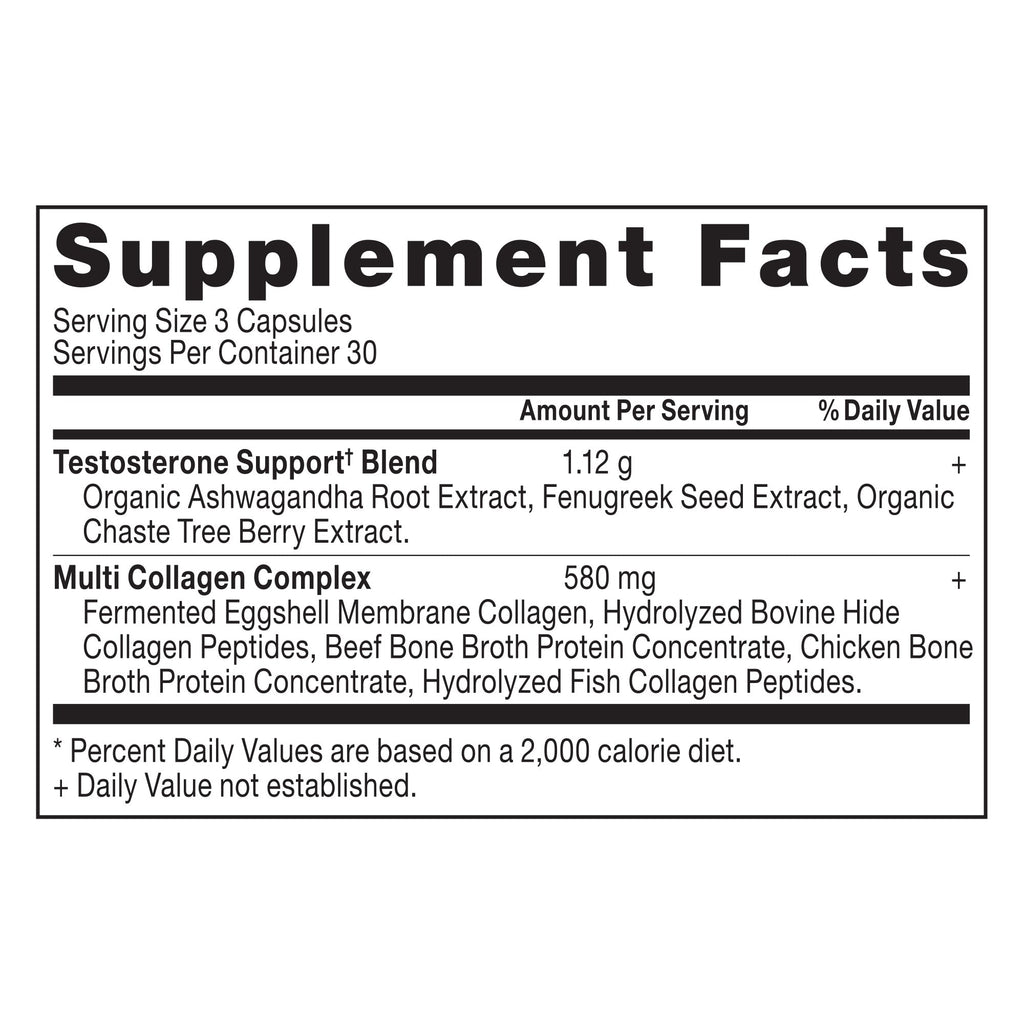 Testosterone Support for Women + Collagen Capsules