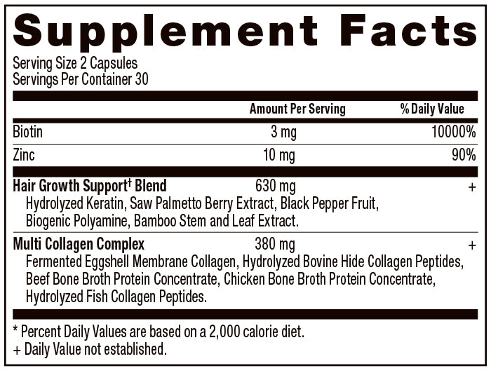 Hair Growth + Collagen Capsules