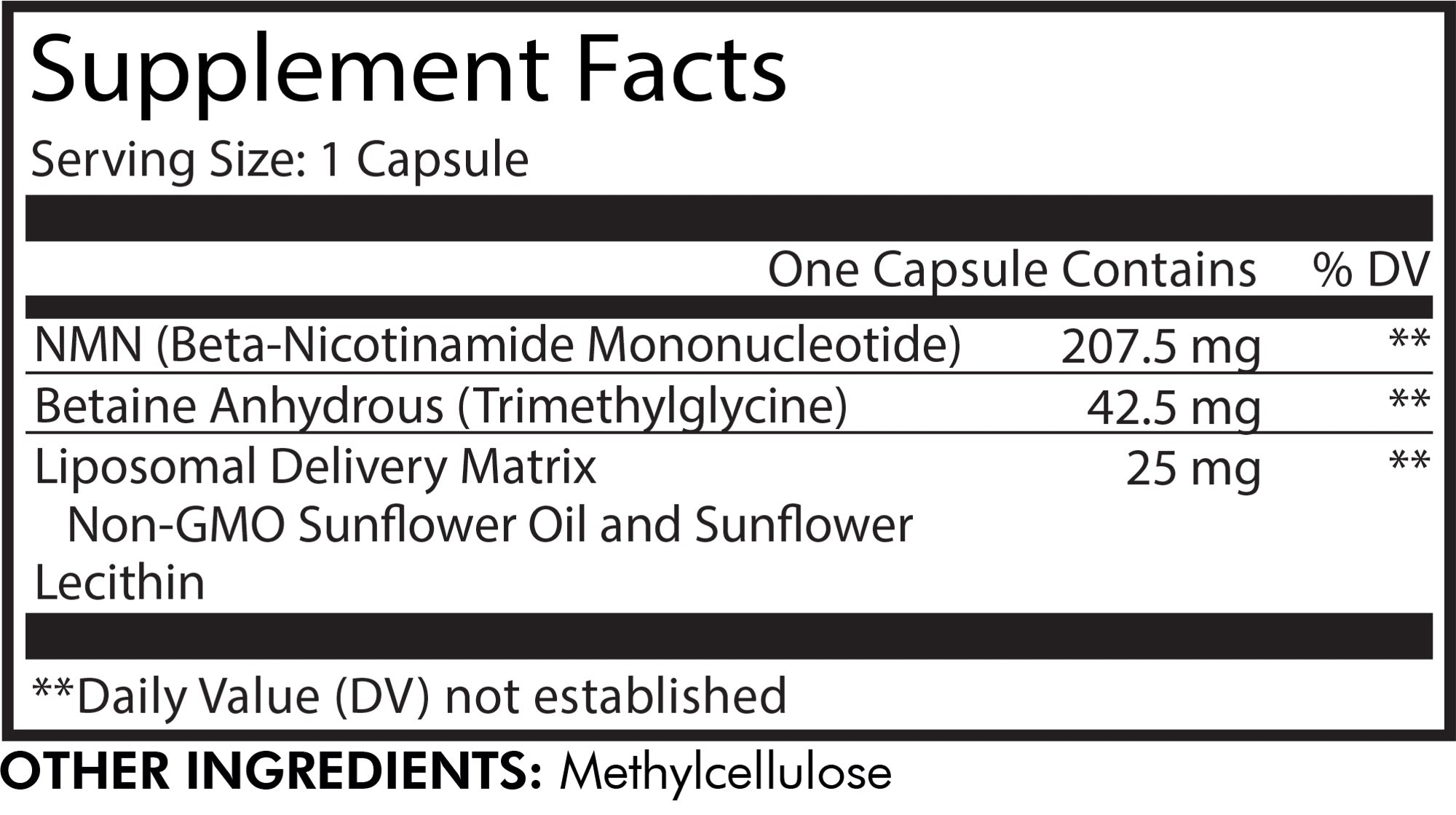 Liposomal NMN + TMG Capsule