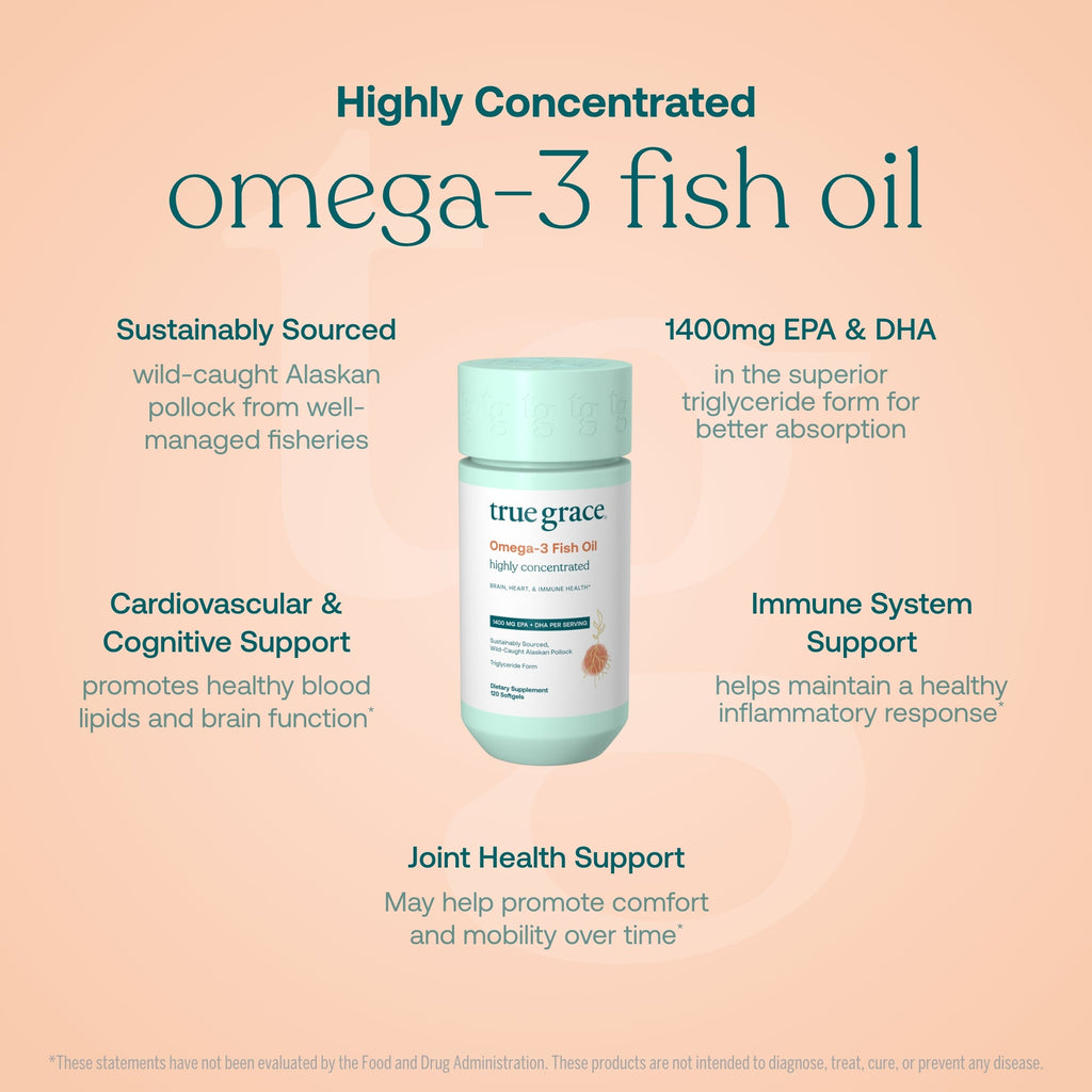 Omega-3 Fish Oil Softgels - Brain, Heart, & Immune Health
