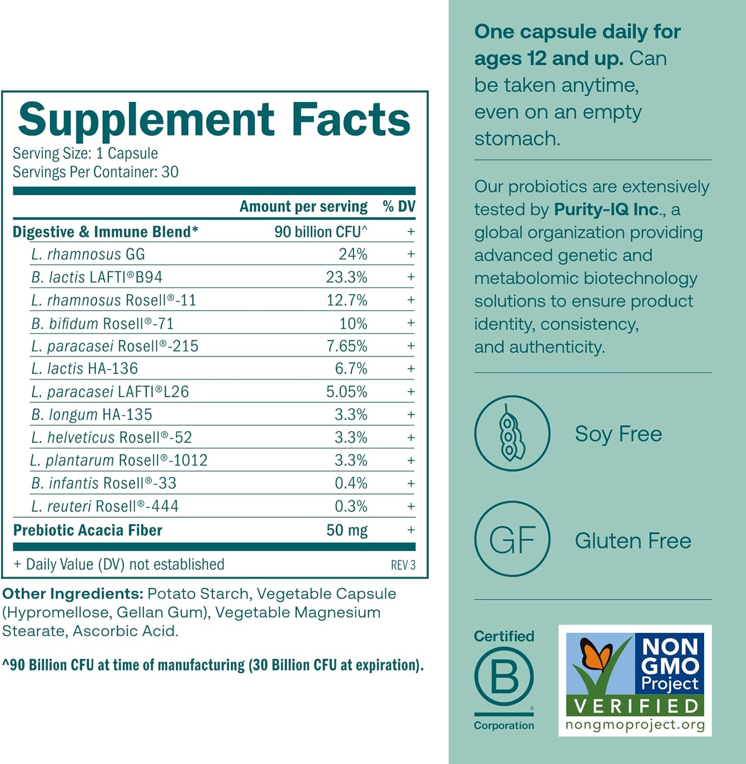 One Daily Probiotic Capsules - For Digestive & Immune Health*