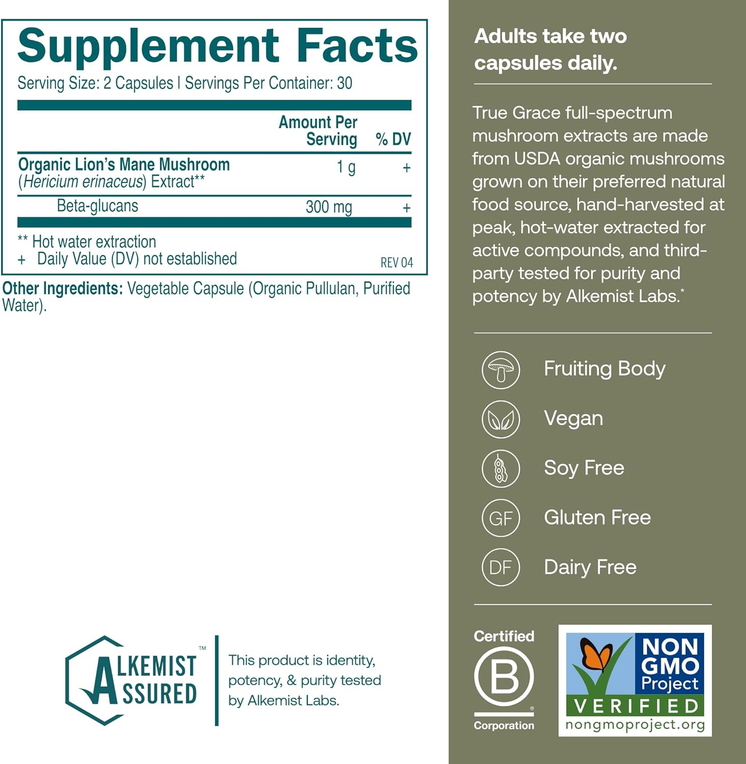 Lion's Mane Capsules - Brain, Nerve & Cognitive Support*