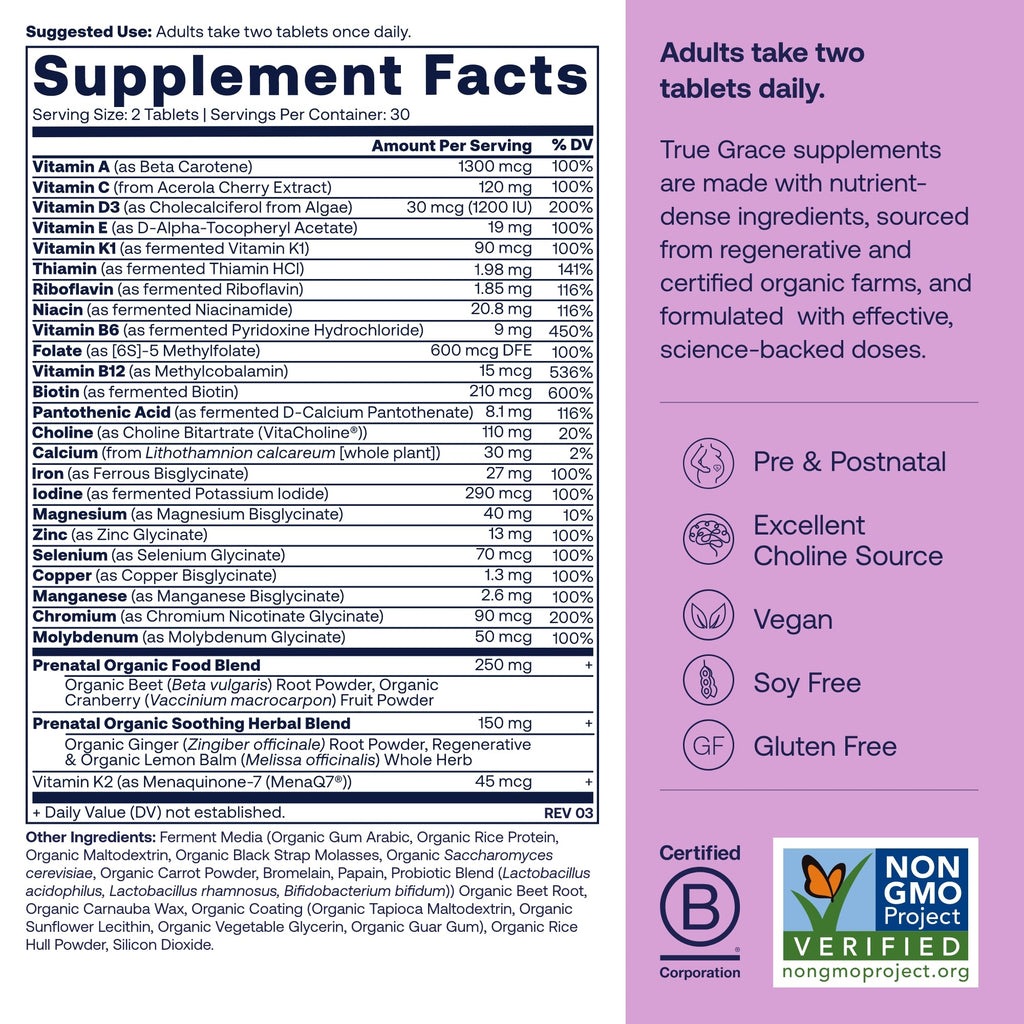 Prenatal Multivitamin Tablets - Supports A Healthy Mom & Baby*