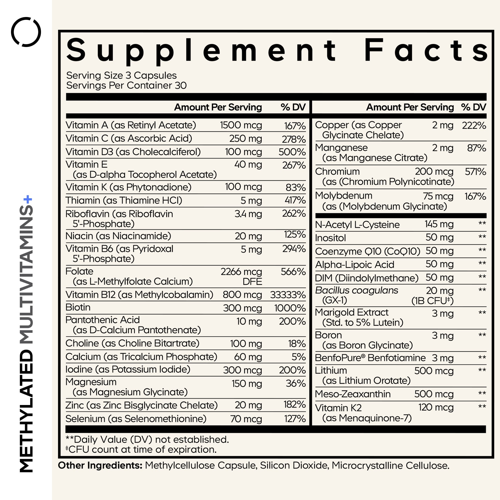 Methylated Multivitamin+ Capsules