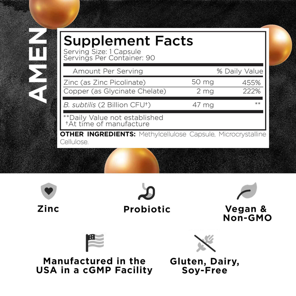 Amen Zinc Copper with Probiotics