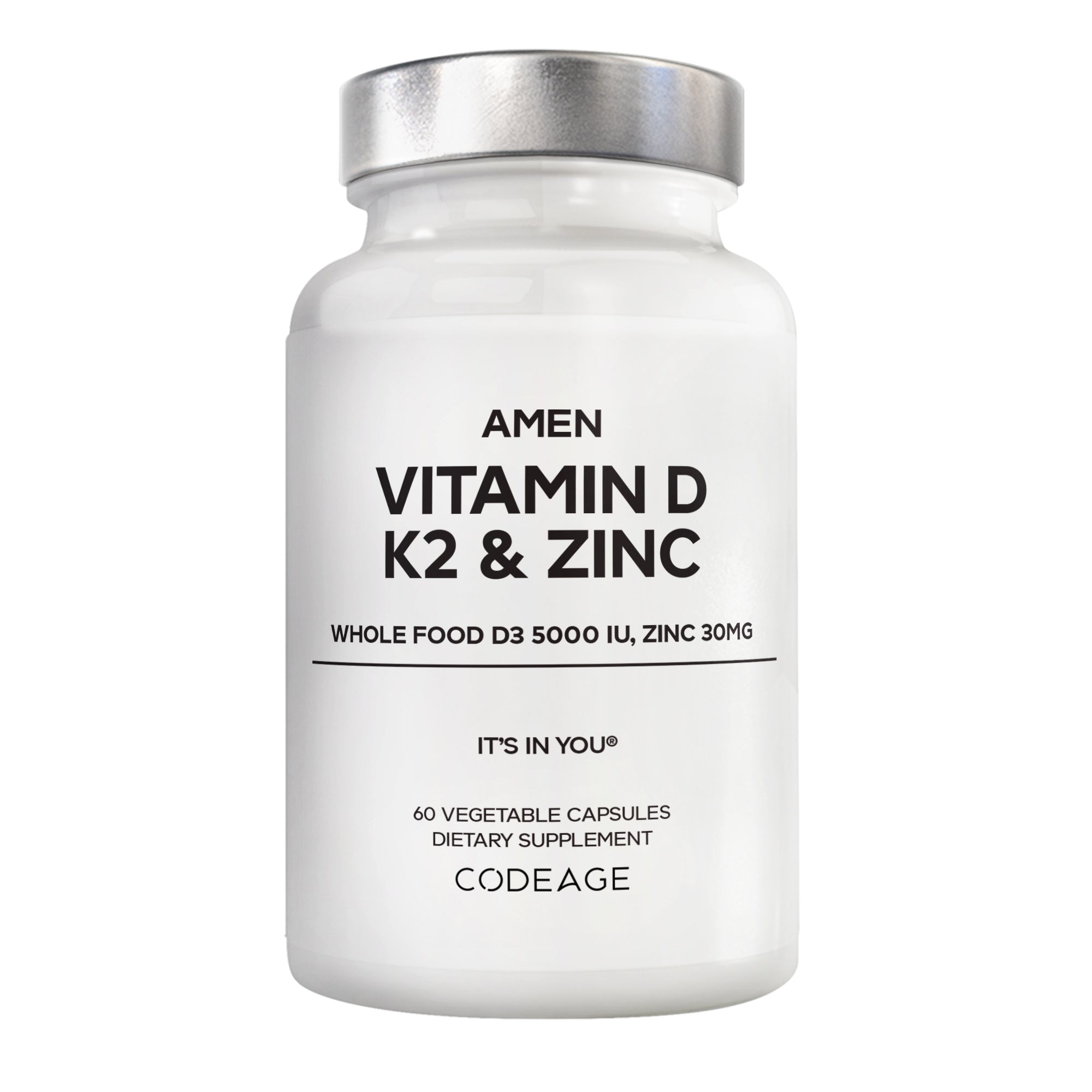 Amen Vitamin D, K2 & Zinc Capsules