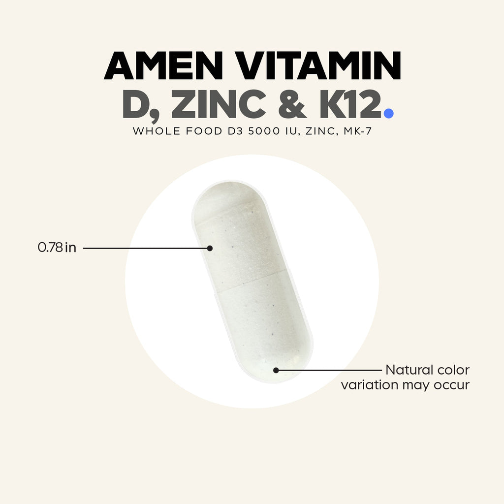 Amen Vitamin D, K2 & Zinc Capsules