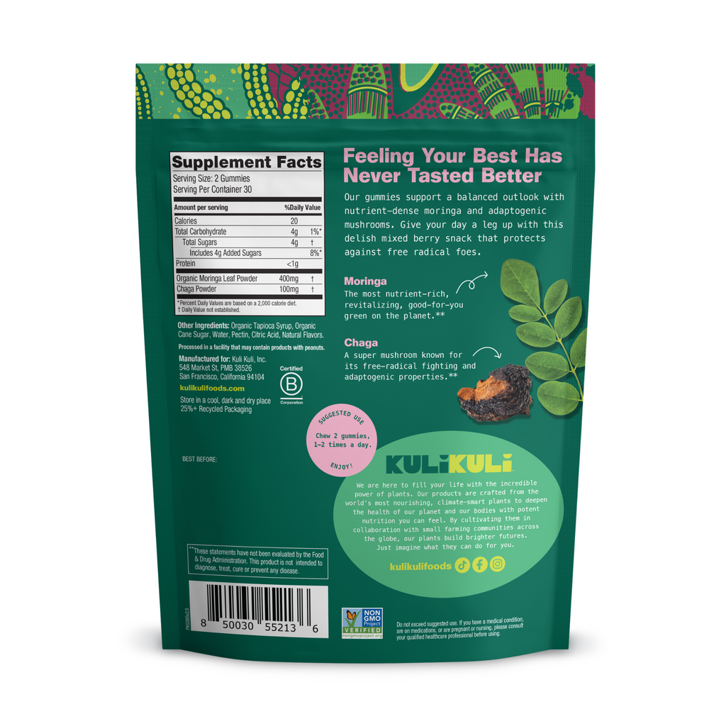 Moringa & Chaga Mushroom SuperGummies