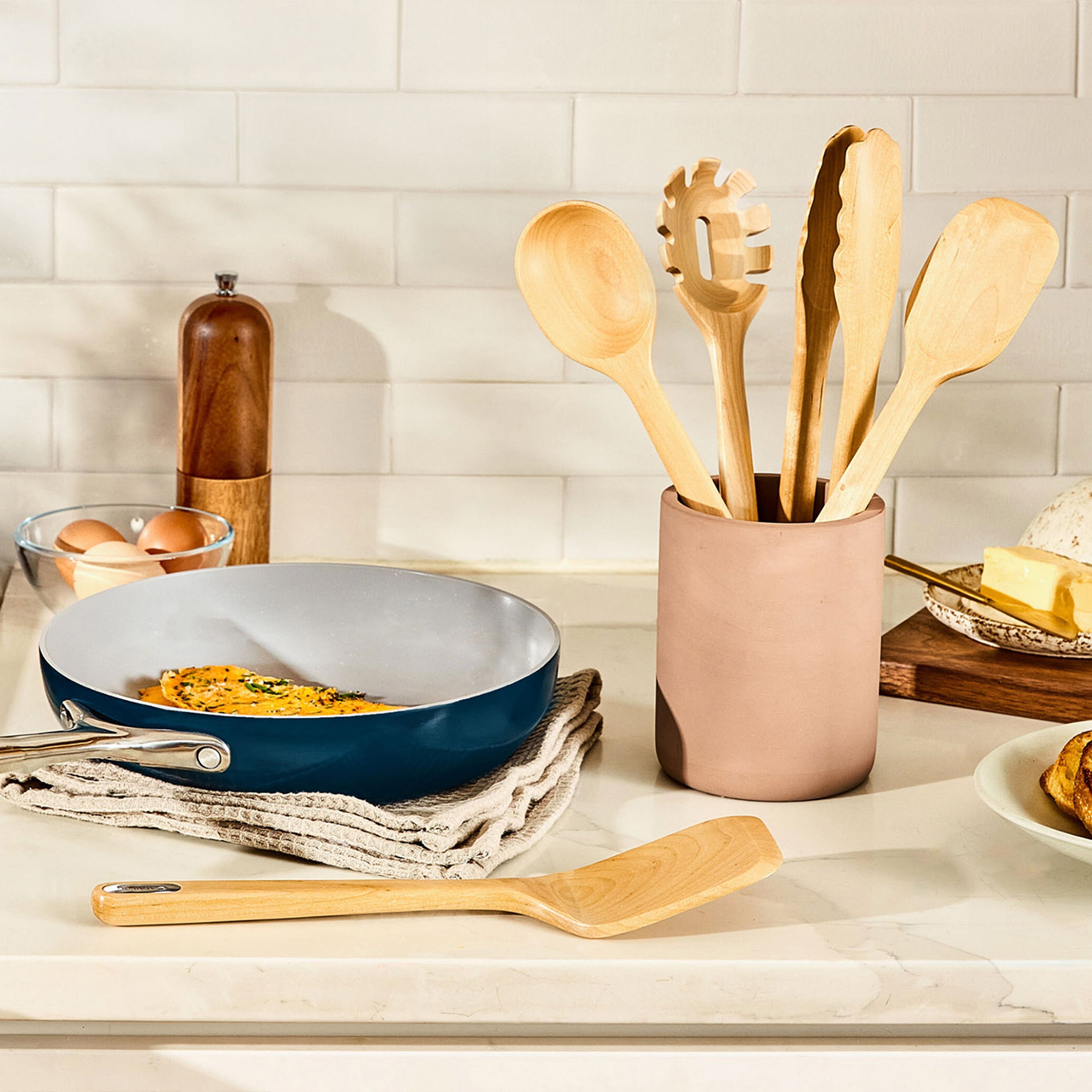 5 Piece FSC-Certified Birch Wood Utensil Set