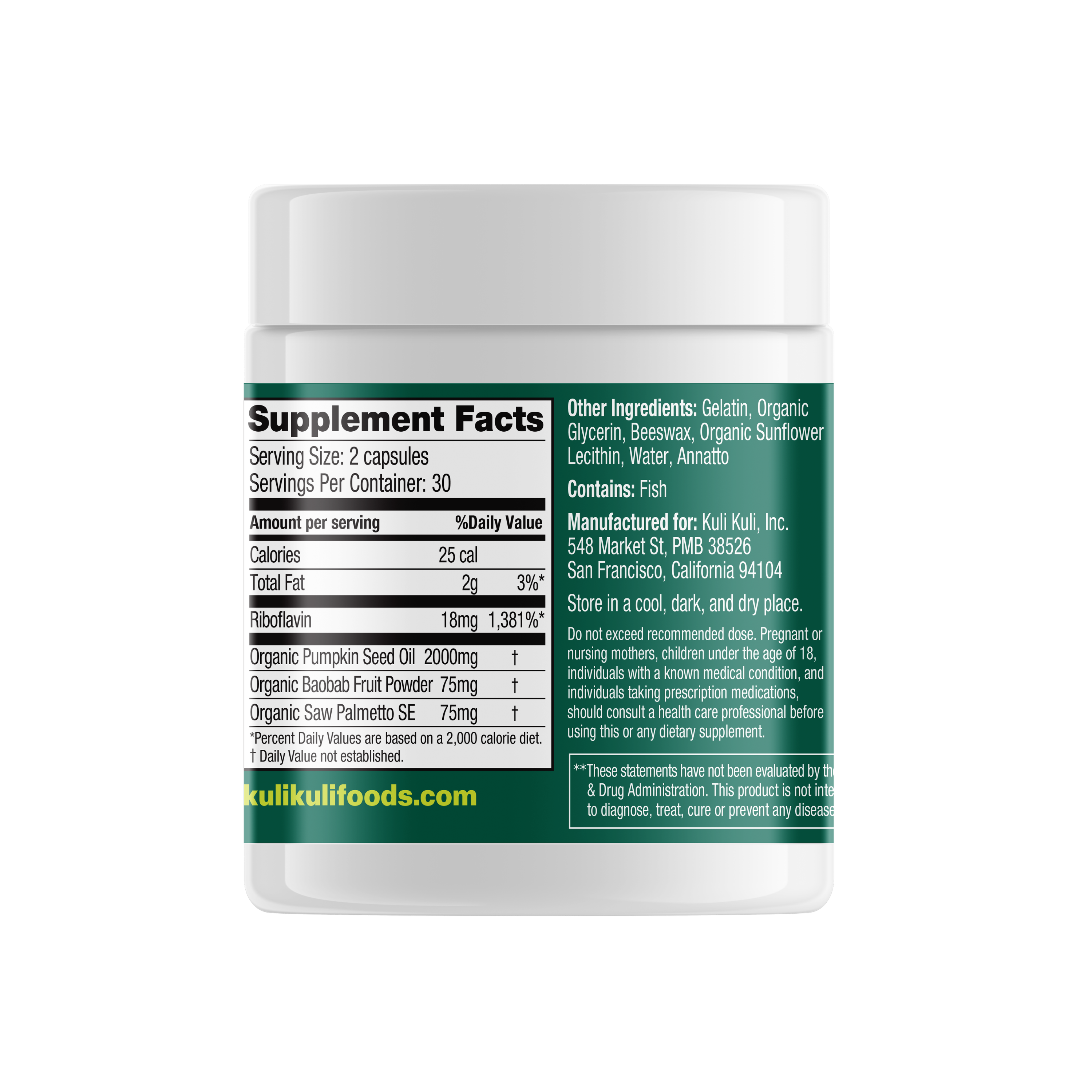 Pumpkin Seed Oil Hair Capsules