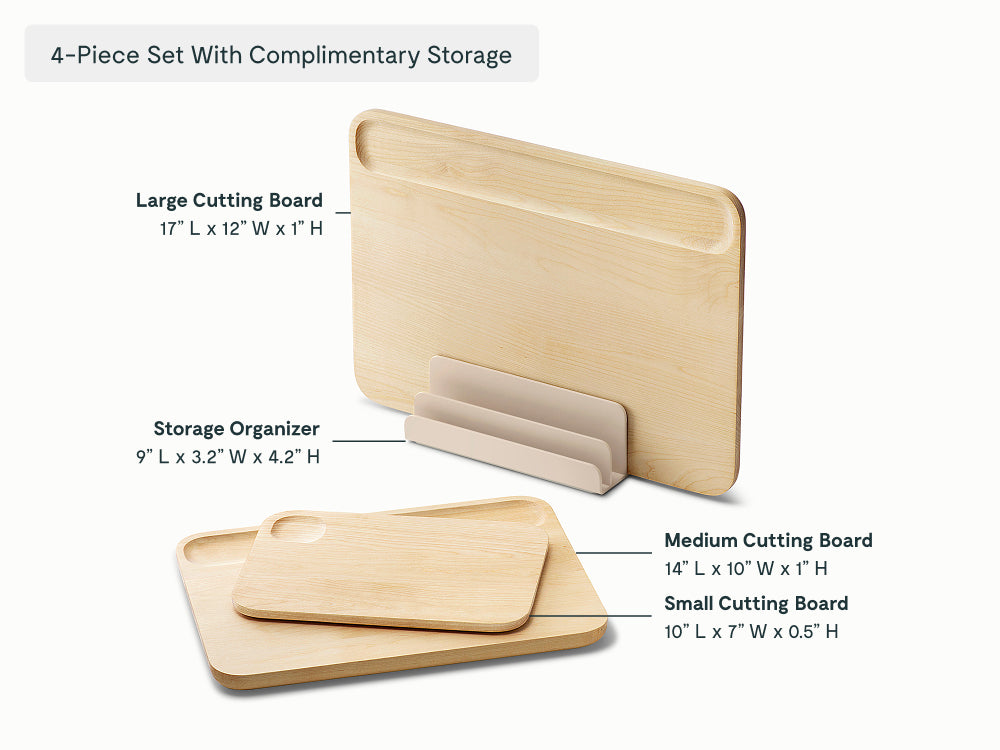 4 Piece Cutting Board Set