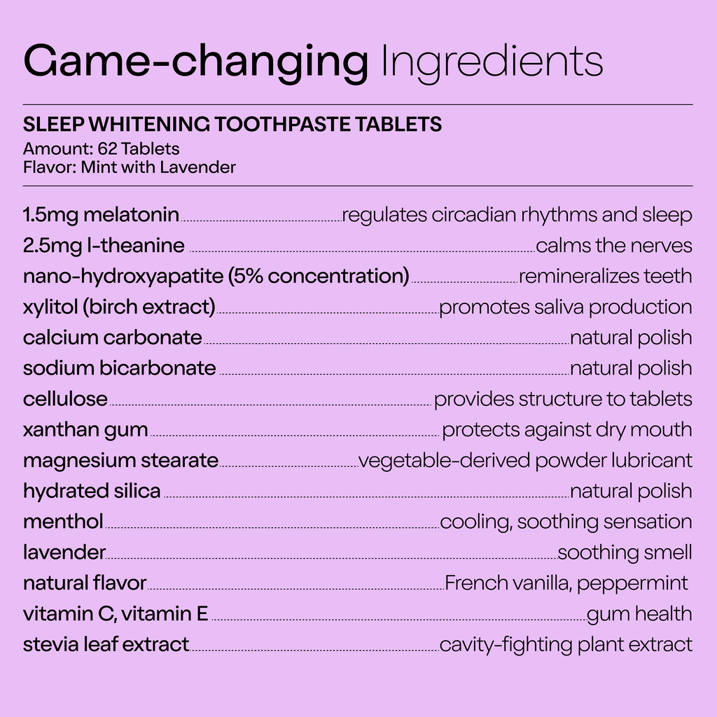Melatonin Toothpaste Tablets