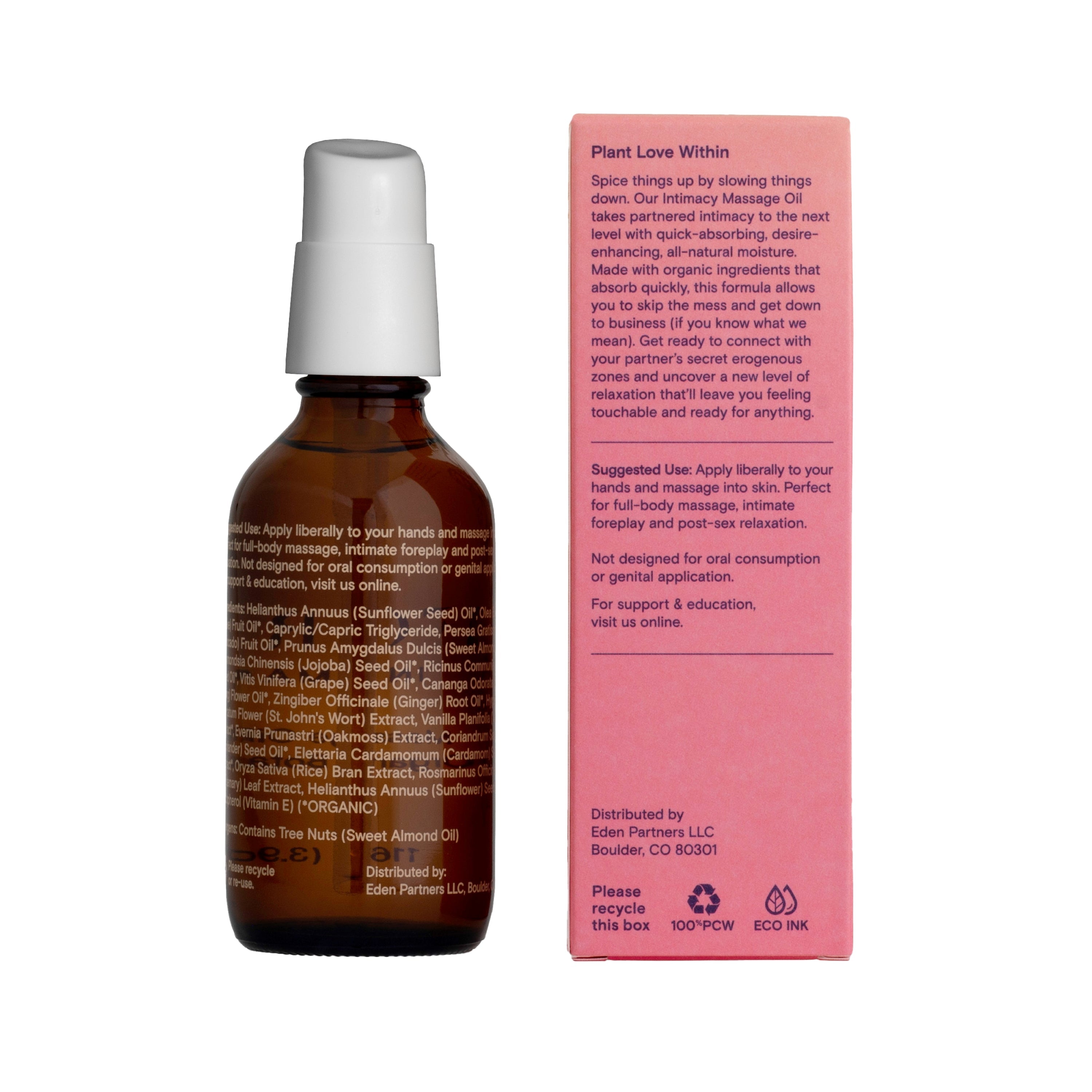 Intimacy Massage Oil with Organic Botanicals