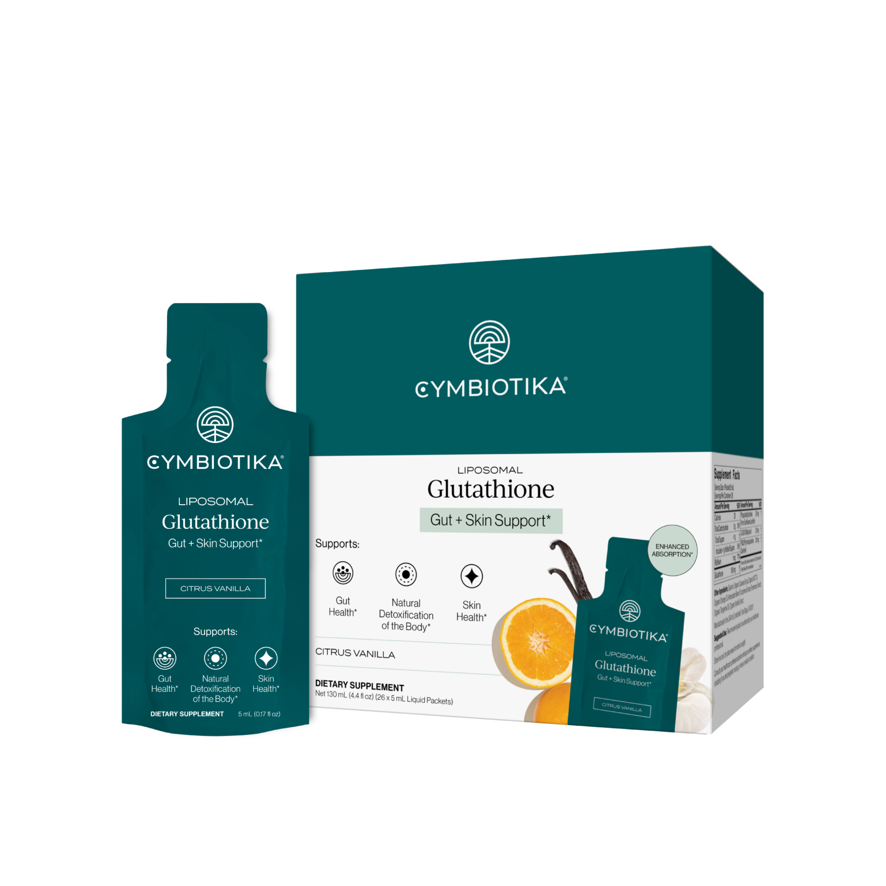 Liposomal Glutathione Liquid Packets - Gut + Skin Support*
