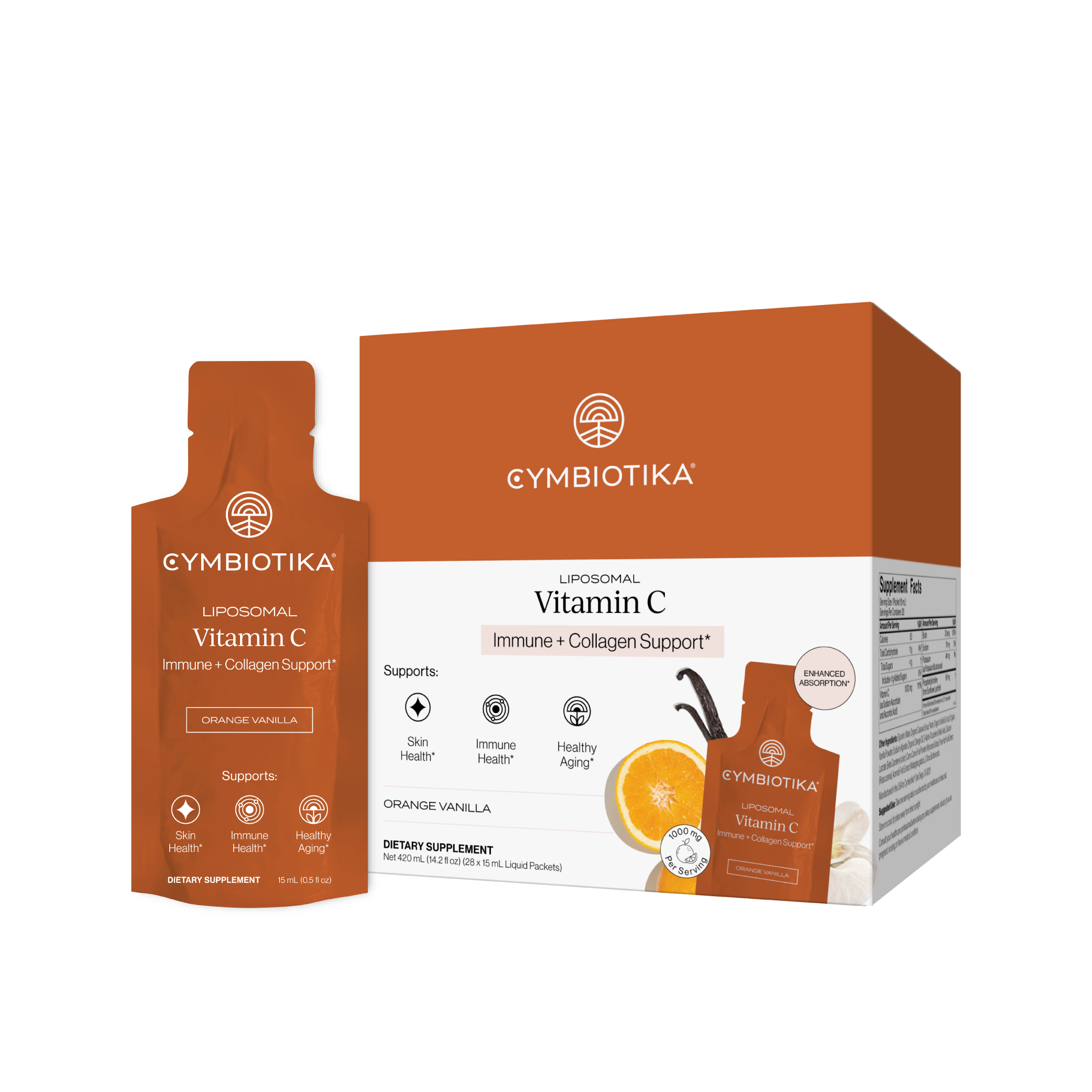 Liposomal Vitamin C Packets - Immune + Collagen Support