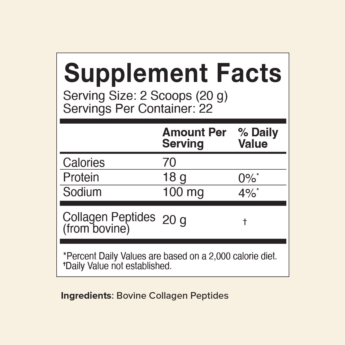 Bovine Collagen Peptides Powder, Unflavored