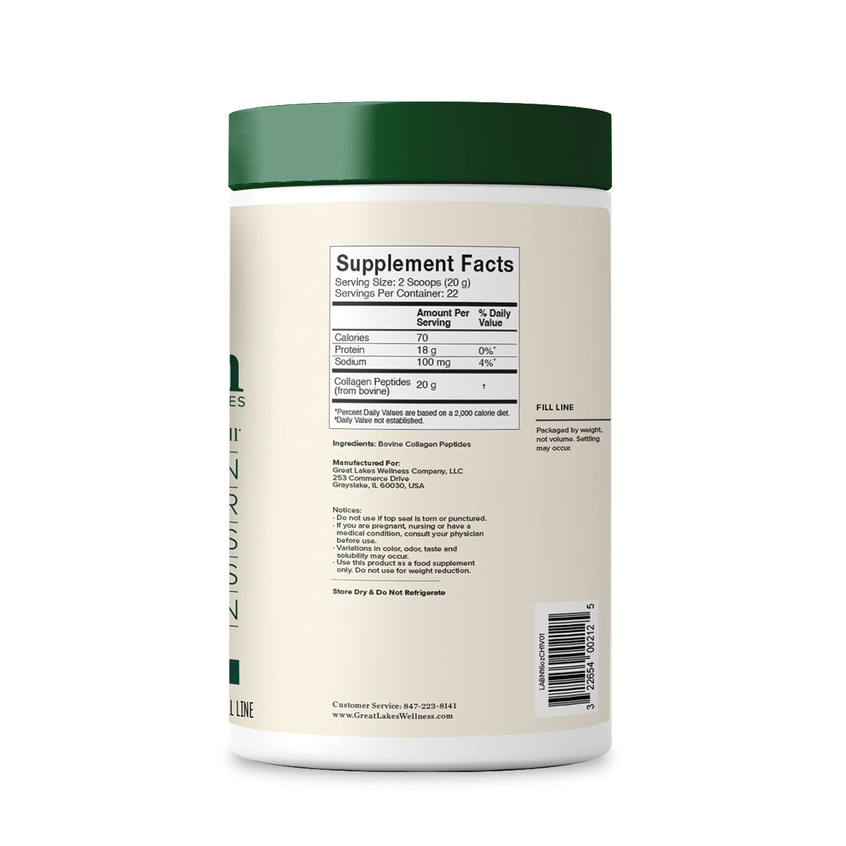 Bovine Collagen Peptides Powder, Unflavored