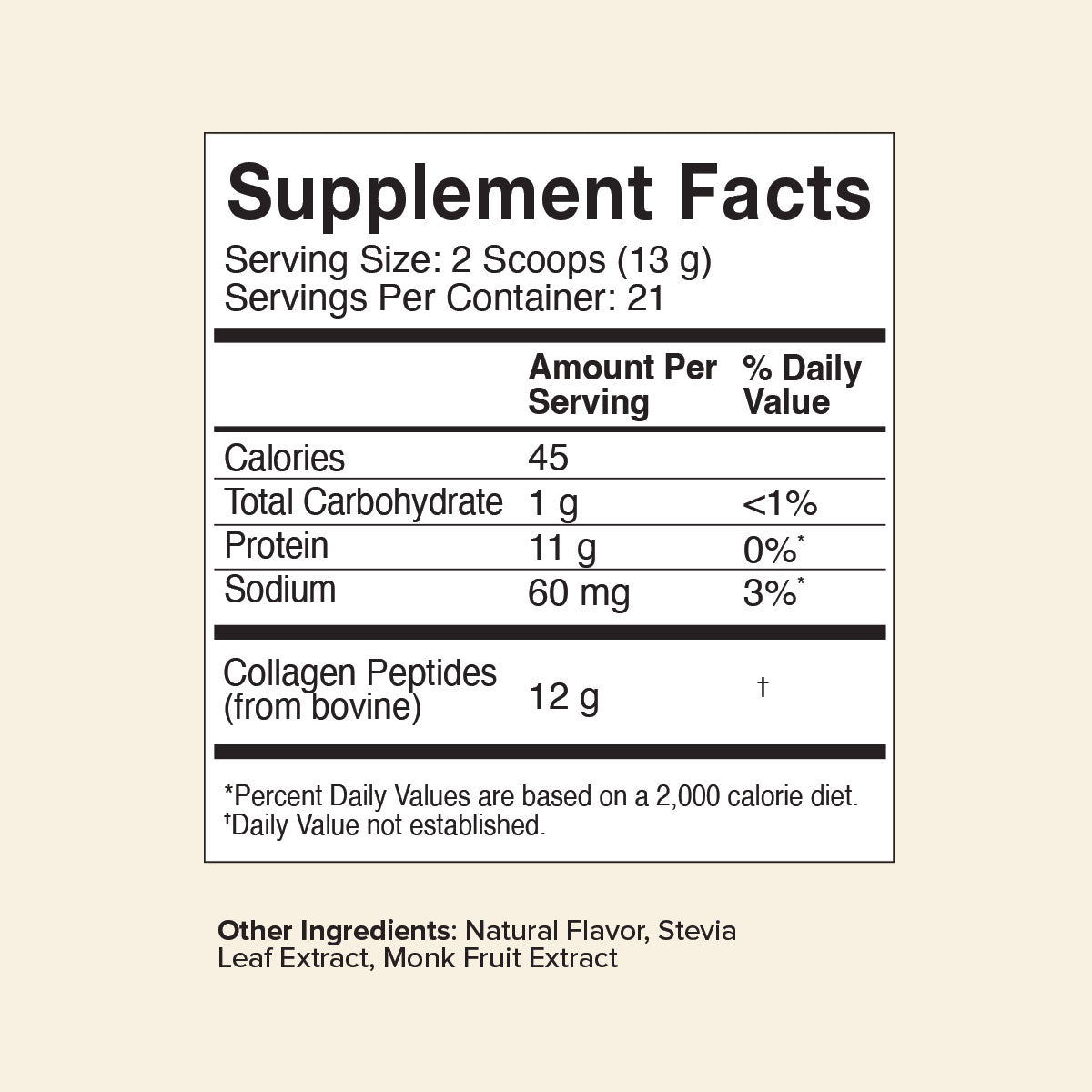 Bovine Collagen Peptides Powder, Flavored