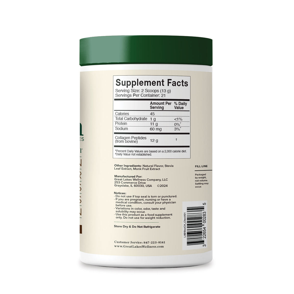 Bovine Collagen Peptides Powder, Flavored