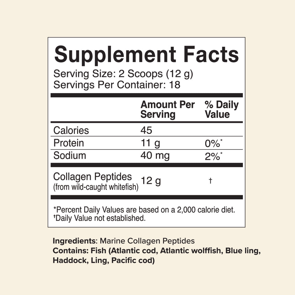 Marine Collagen Peptides Powder, Unflavored