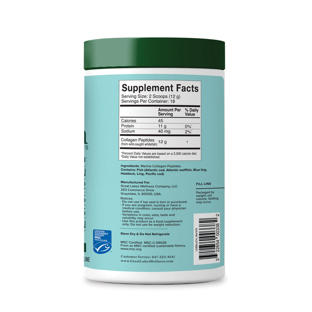 Marine Collagen Peptides Powder, Unflavored