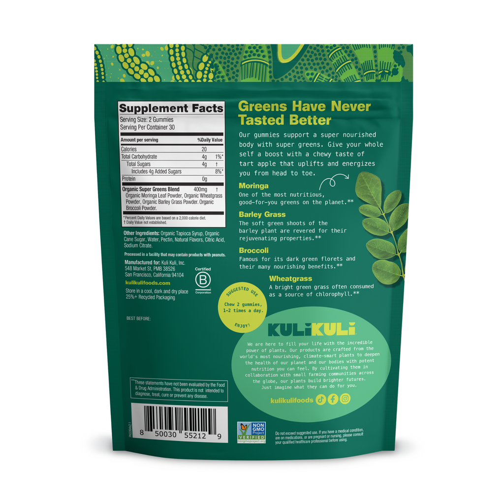 Moringa and Super Greens SuperGummies