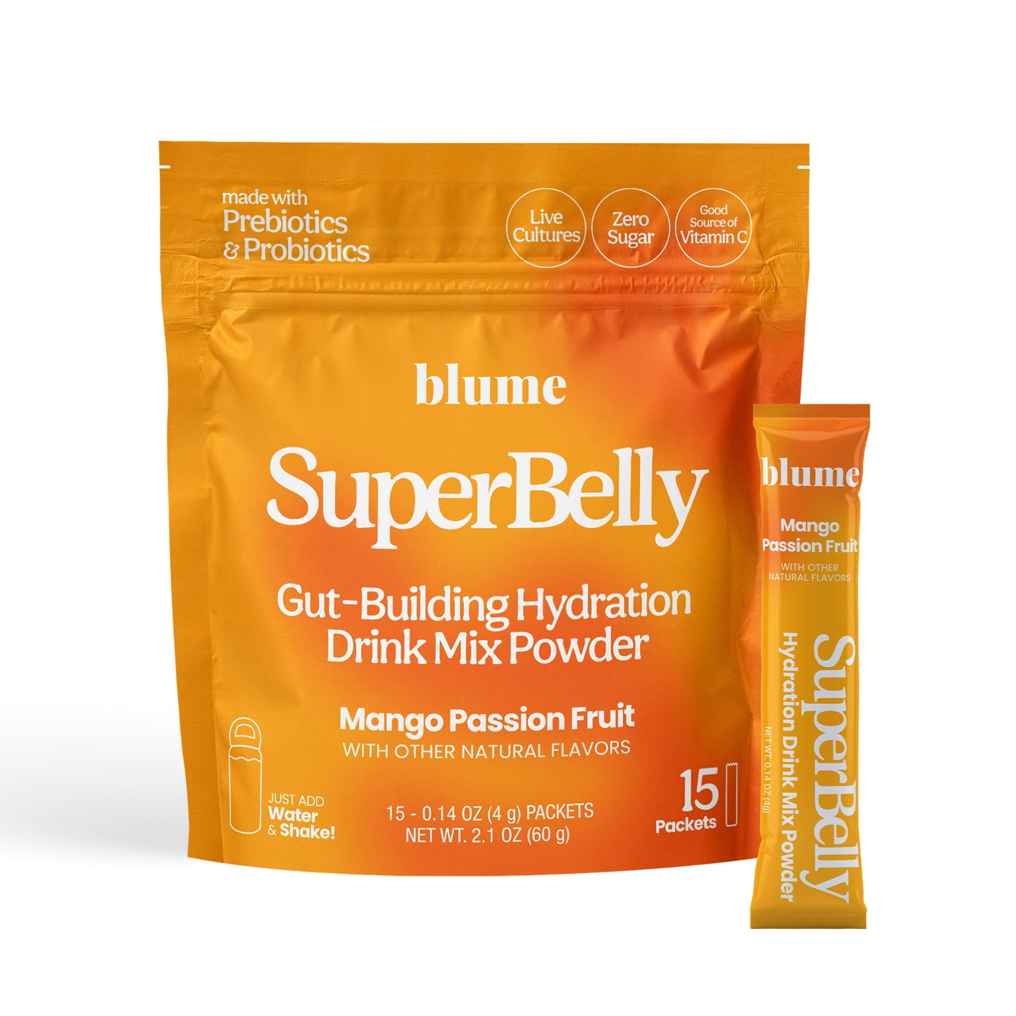SuperBelly Gut-Building Hydration Drink Mix Powder Packets