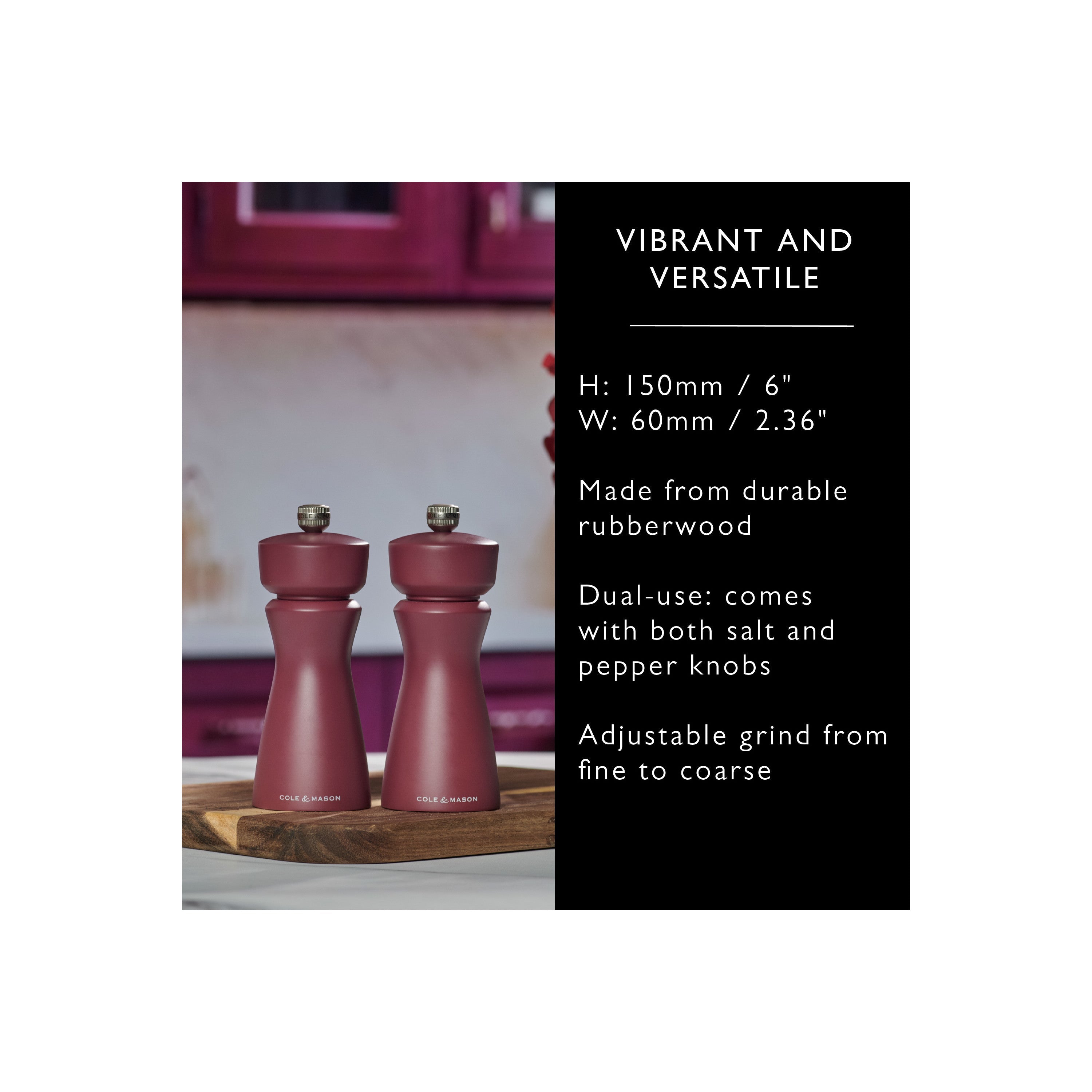 2-in-1 Kenton Salt & Pepper Mill with Ceramic Grinder