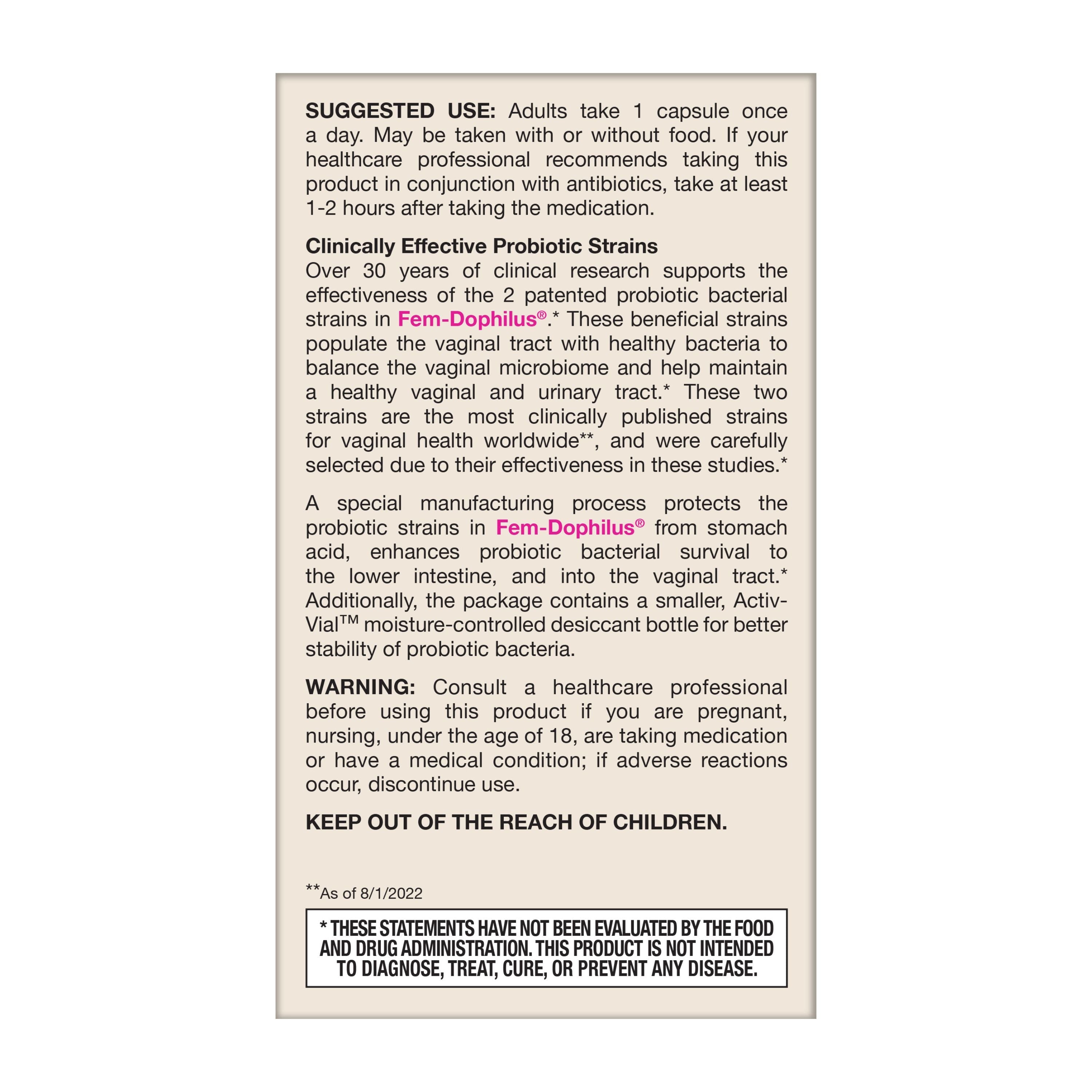 Fem-Dophilus Probiotics