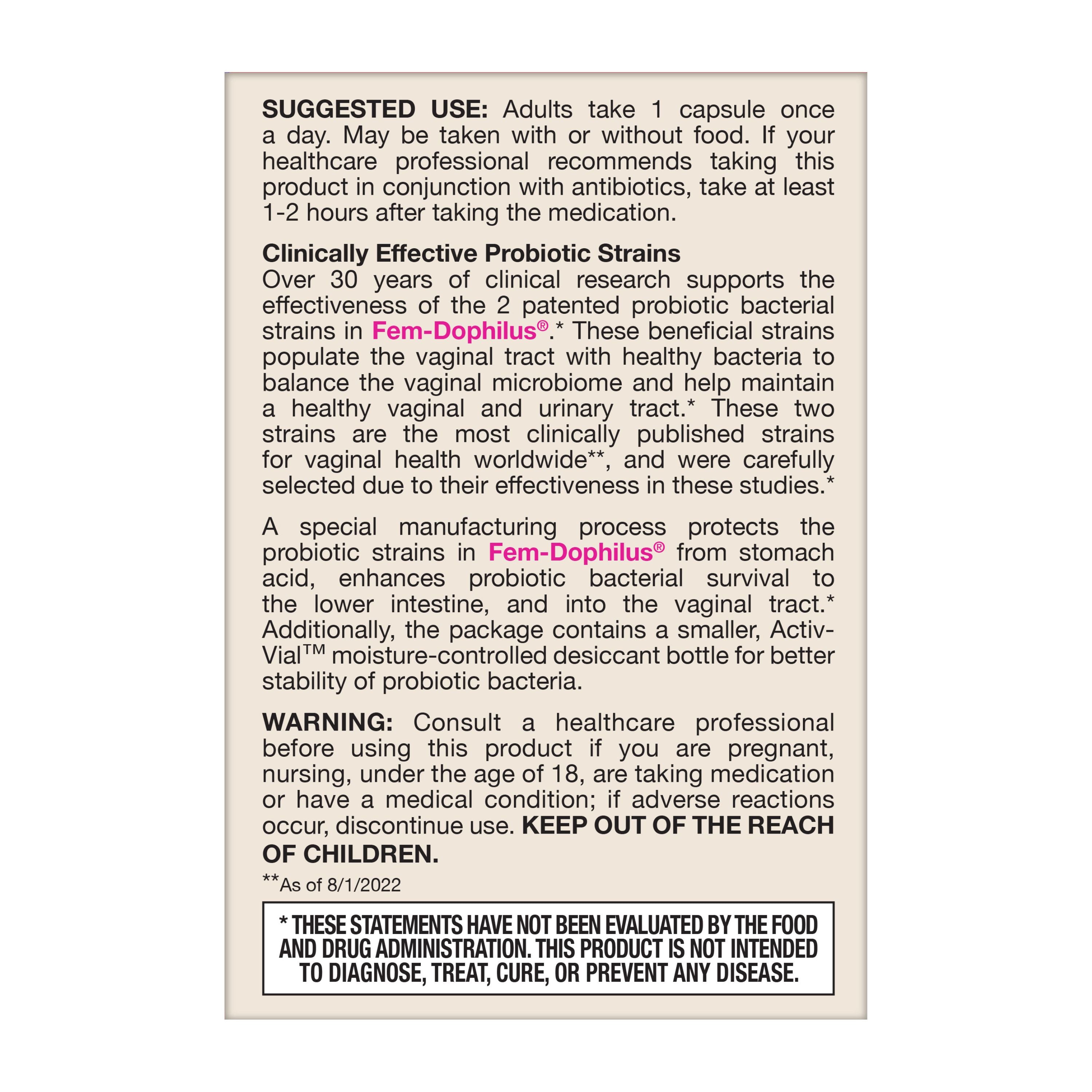Fem-Dophilus Probiotics