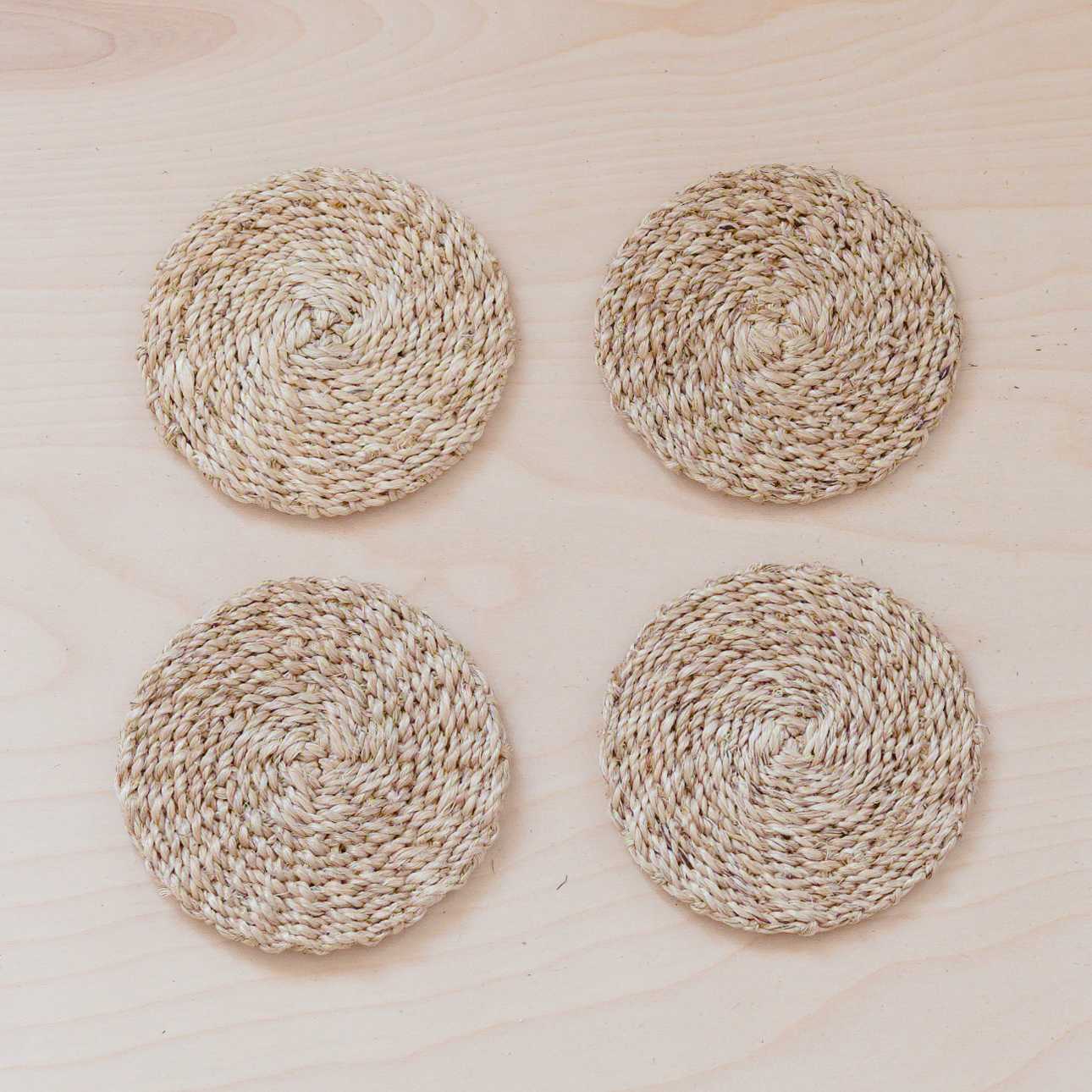 Abaca Coasters, set of 4